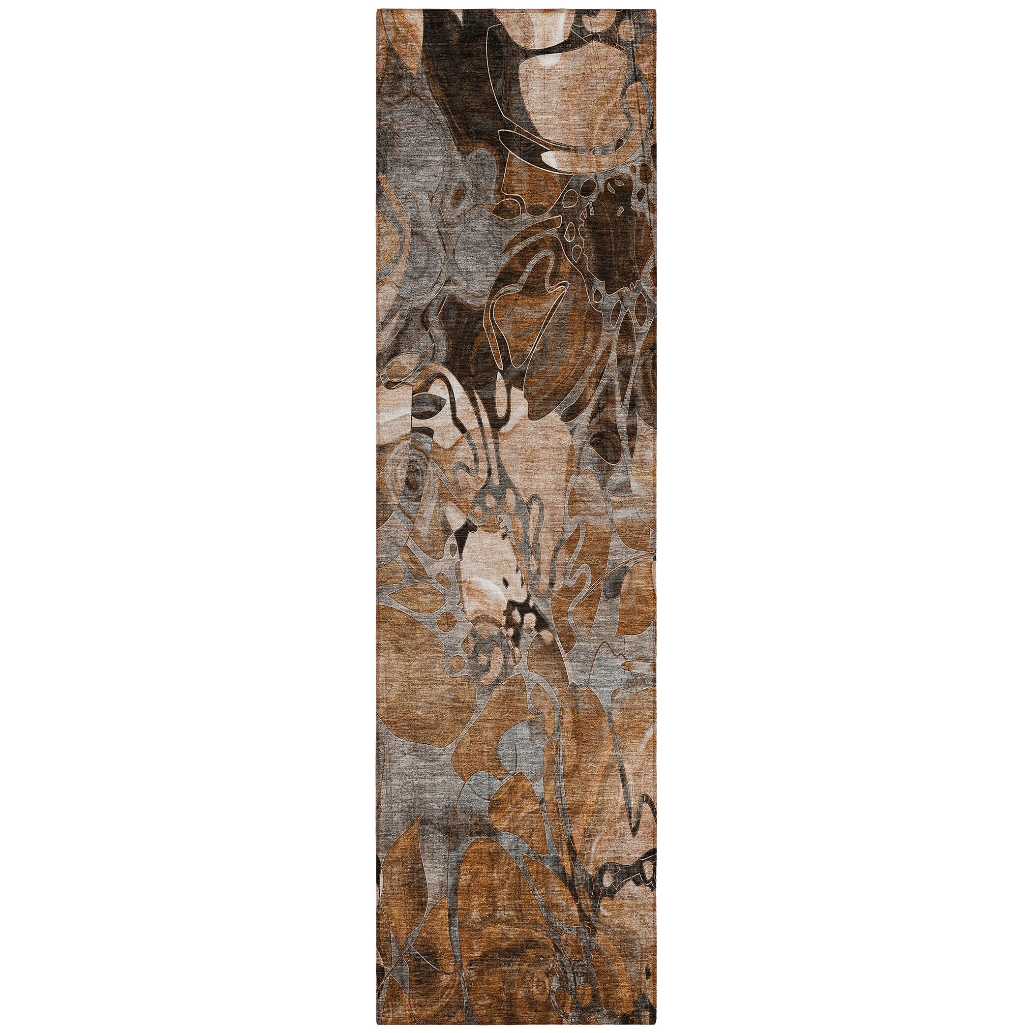 Addison Rugs Chantille ACN558 Orange 2'3" x 7'6" Indoor Outdoor Hallway Runner Rug, Stain Resistant Washable Kitchen Area Carpet for Bathroom, Laundry and Bedroom