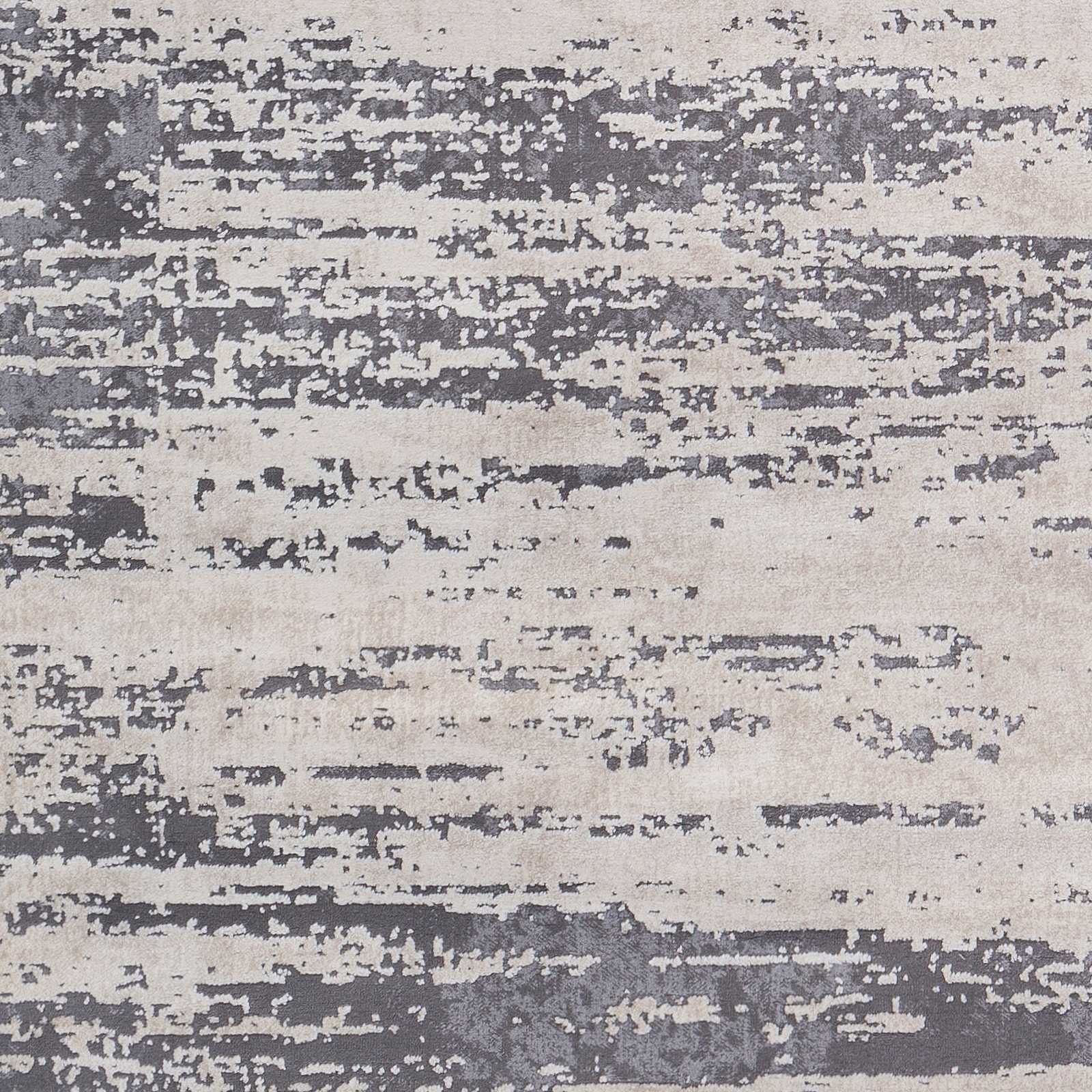 Reversible Gray Rectangular 63"x91" Stain-Resistant Wool-Blend Rug