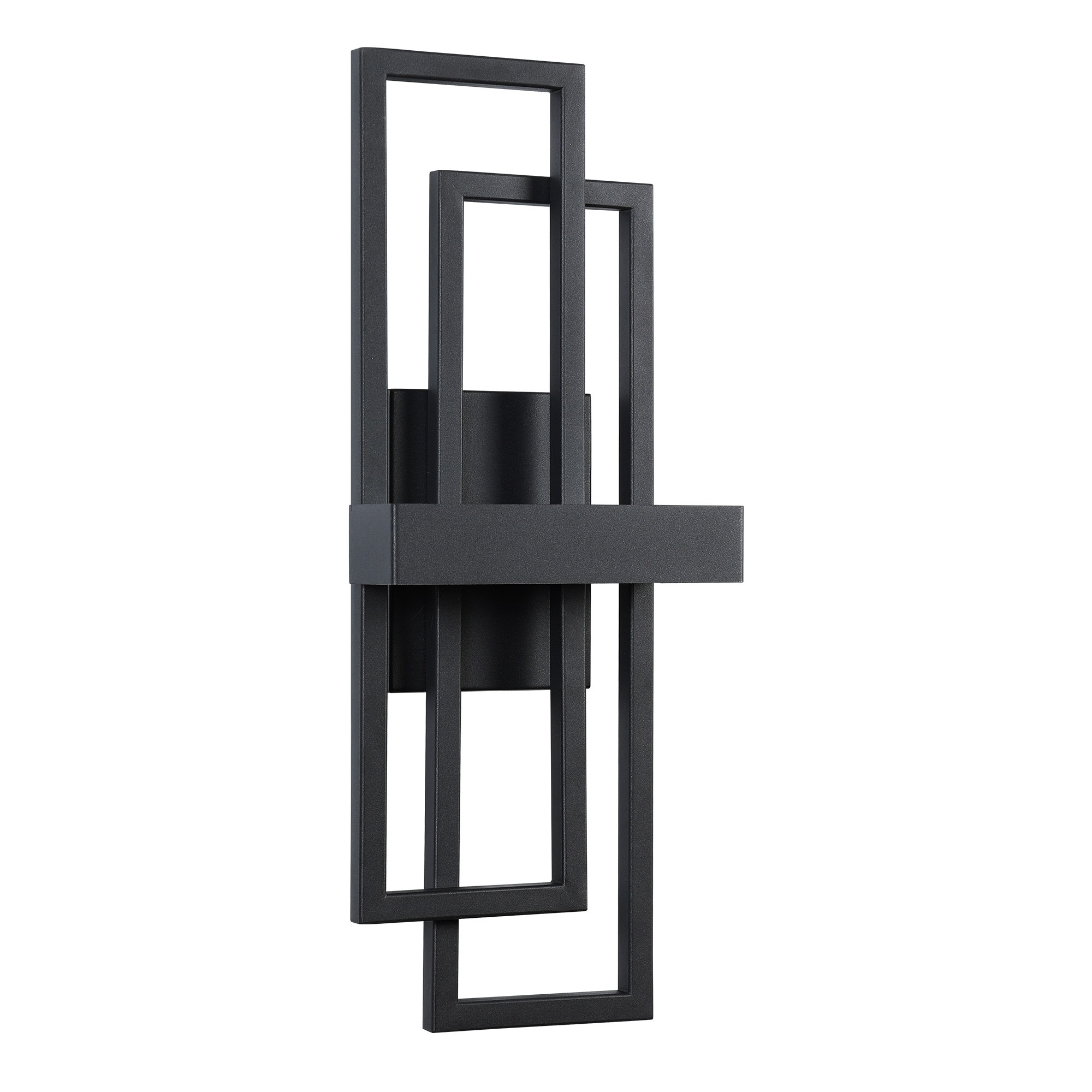 LamQee Wall Sconces 20-in H Brushed Black Hardwired Integrated LED Outdoor Wall Light
