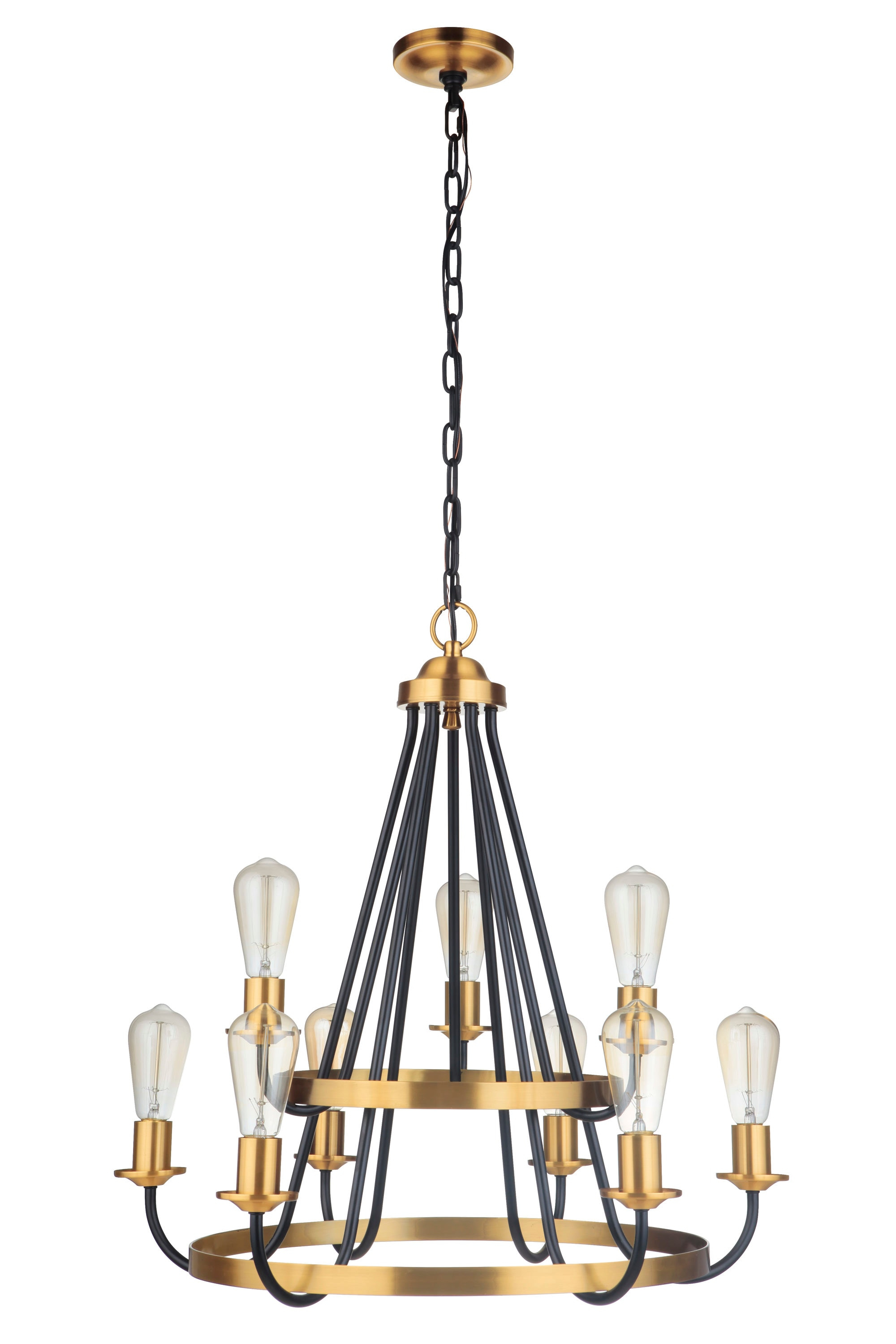 50329-FBSB-Craftmade Lighting-Randolph - 9 Light Chandelier In Transitional/Modern and Contemporary Style-27 Inches Tall and 26 Inches Wide-Flat