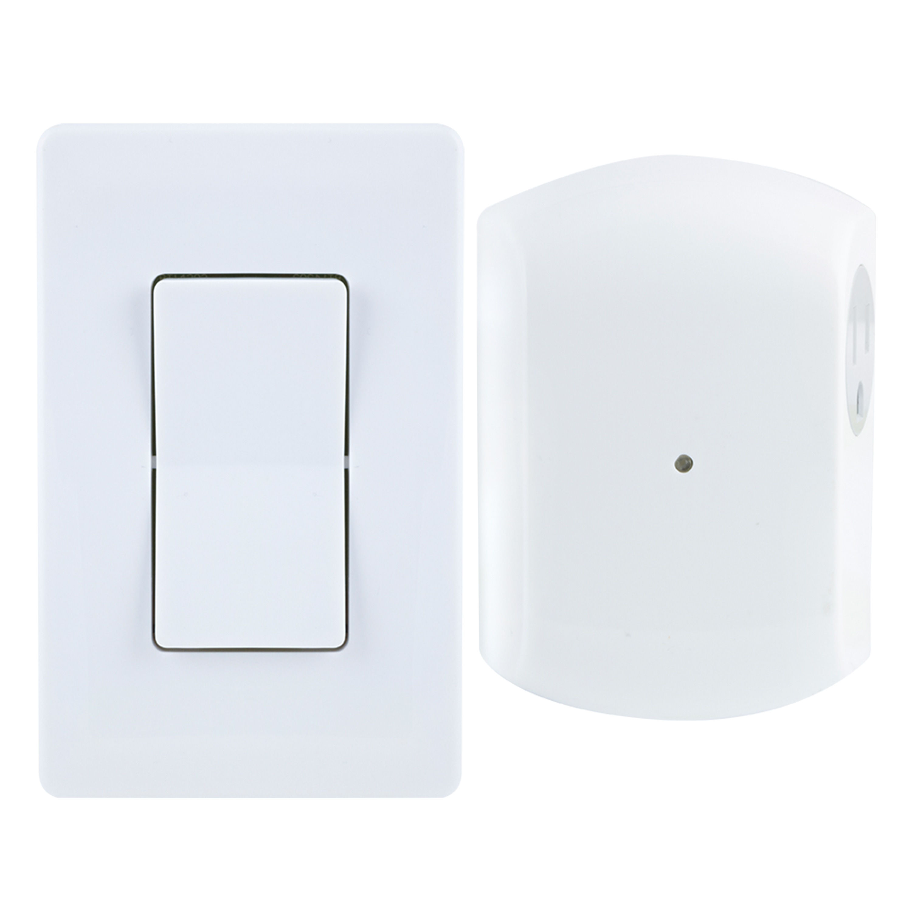 GE Wireless Light Control with Wall Switch, 1-Grounded Outlet, 18279