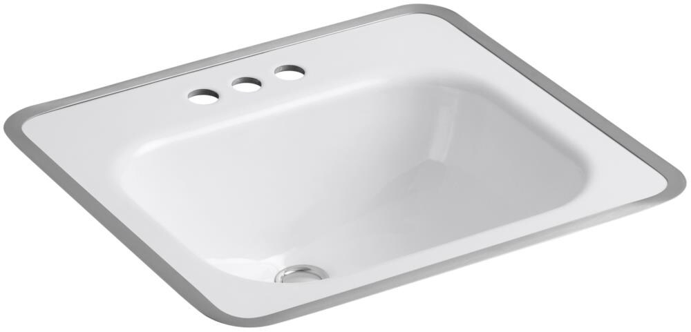 Tahoe Metal Rectangular Drop-In Bathroom Sink with Overflow