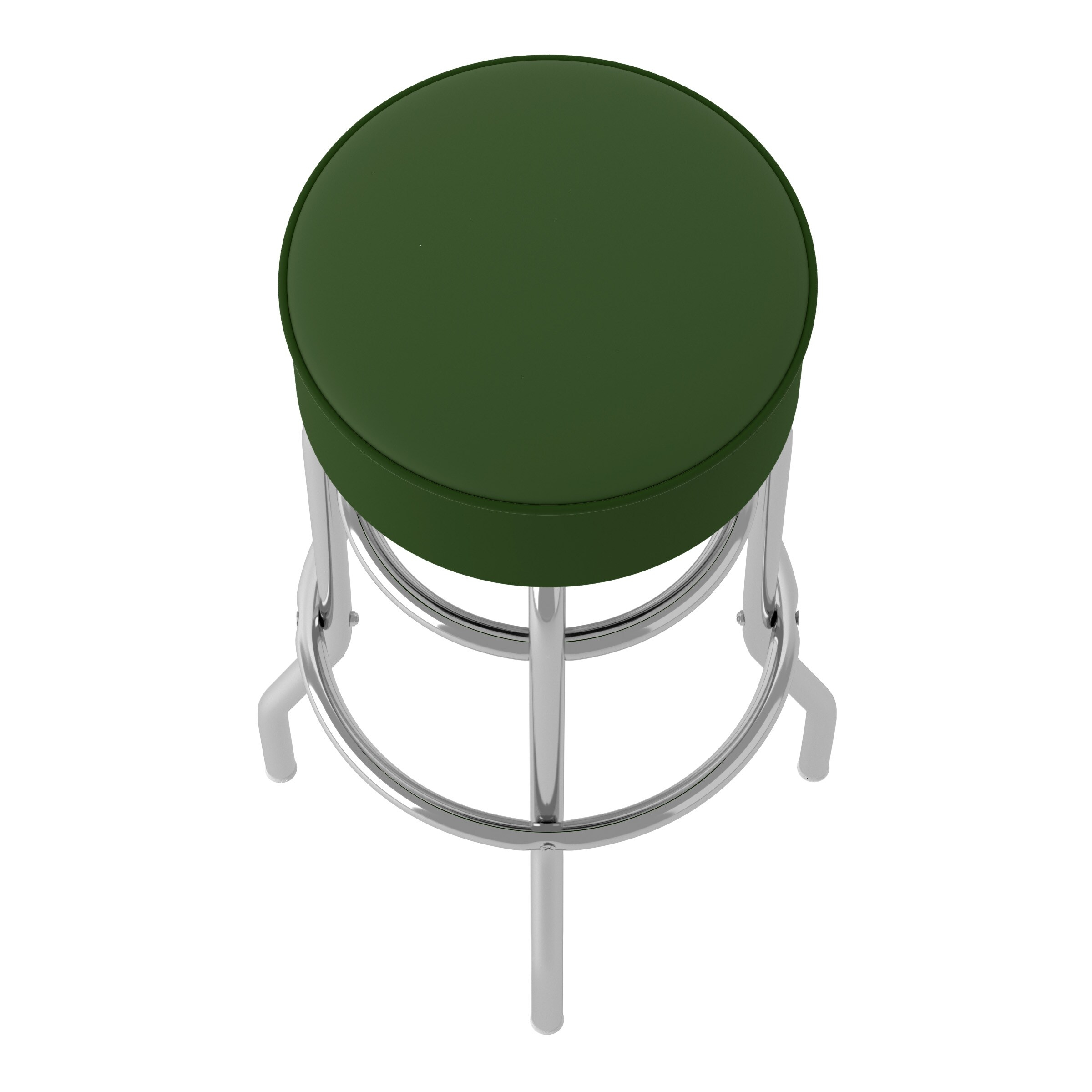 Trademark Gameroom Bar Stools Green 31.0-in H Bar height Round seat Upholstered Swivel Metal Bar Stool