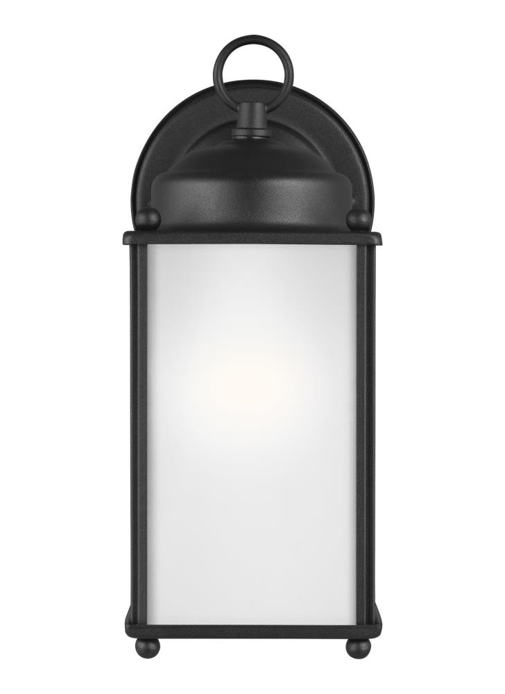 New Castle 1-Light Black Outdoor Wall Lantern