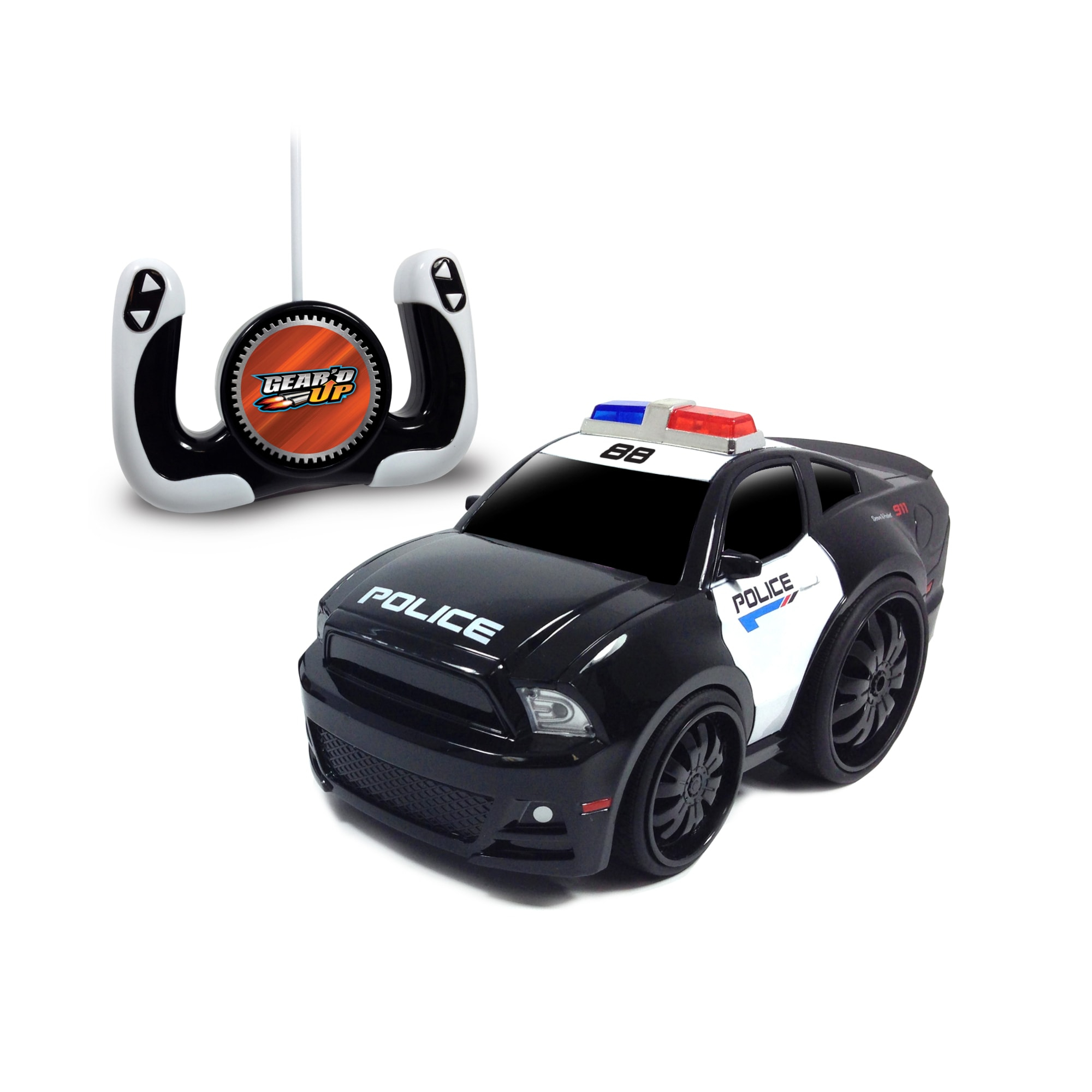 Jam'n Products - Gear'd Up Chunky Ford Mustang RC Vehicle, Police - 3 Years and up