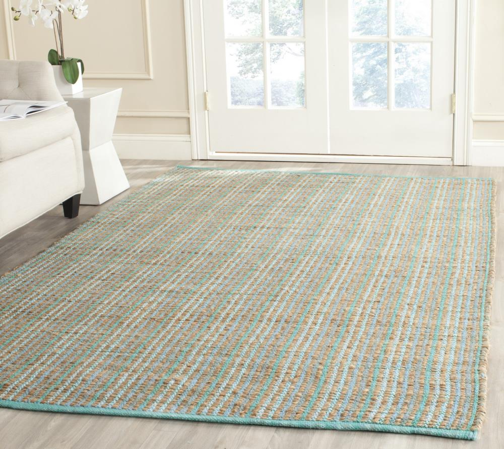 SAFAVIEH Cape Cod Ivana Braided Striped Area Rug, 8' x 10', Green