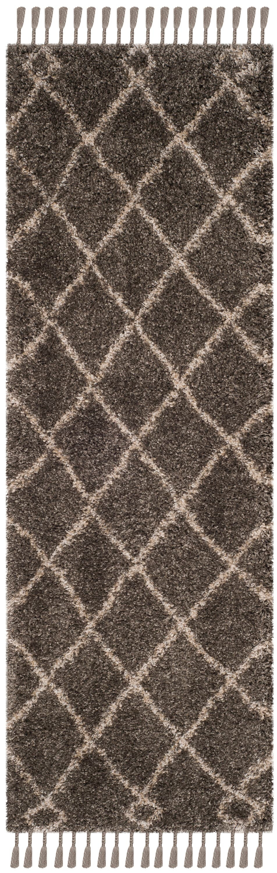 Safavieh Moroccan Fringe Shag Rug Collection Geometric Glam Runner Rug