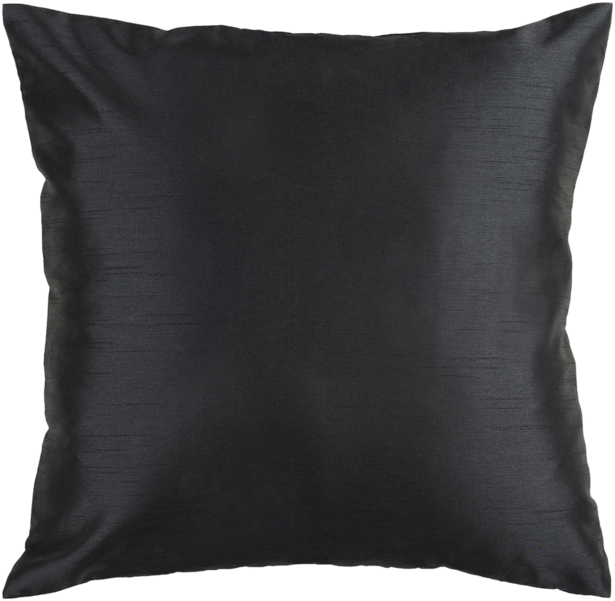 Surya Luxe 24" Square Black Wool Accent Pillow