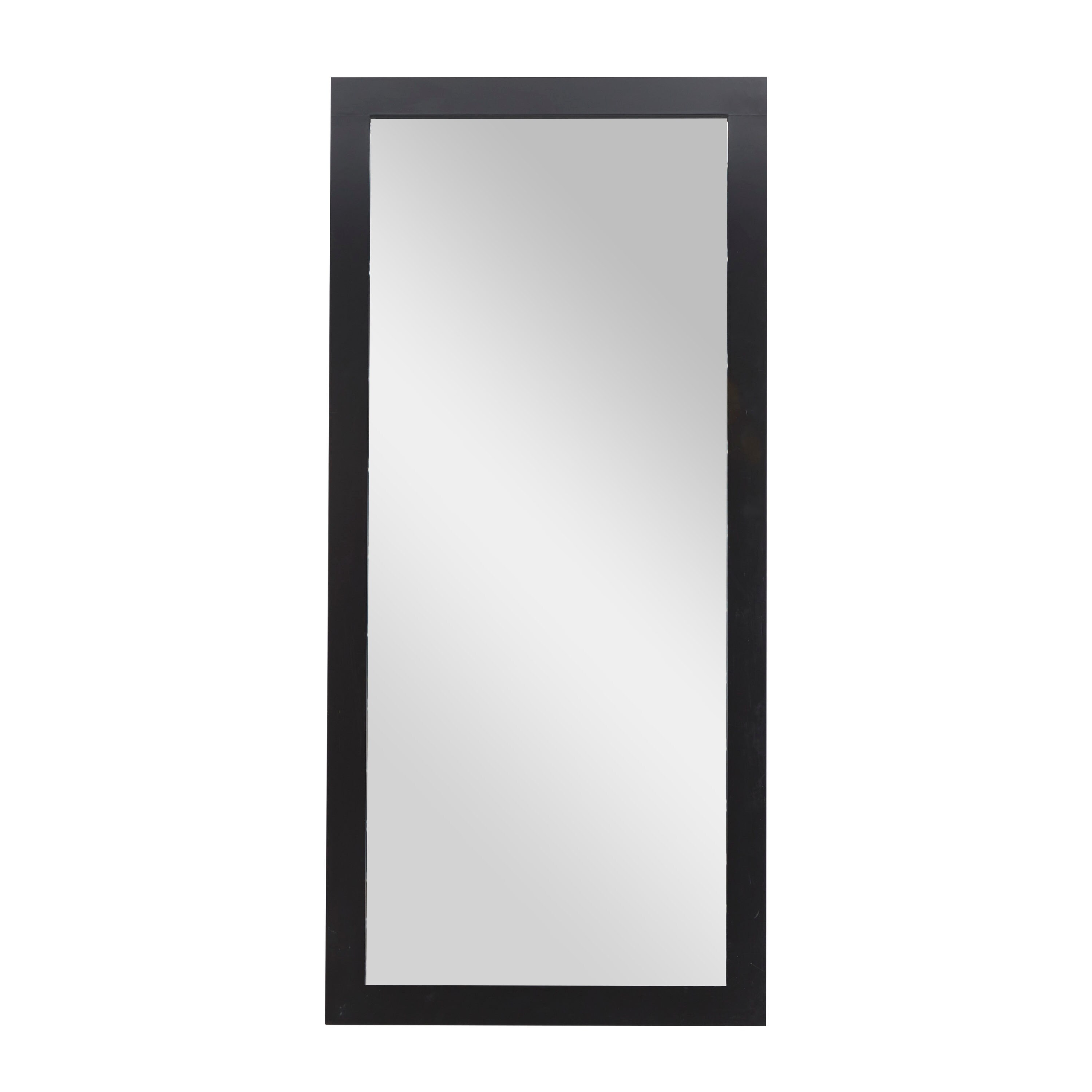 Studio 350 Black Wood Contemporary Wall Mirror 32"W, 70"H