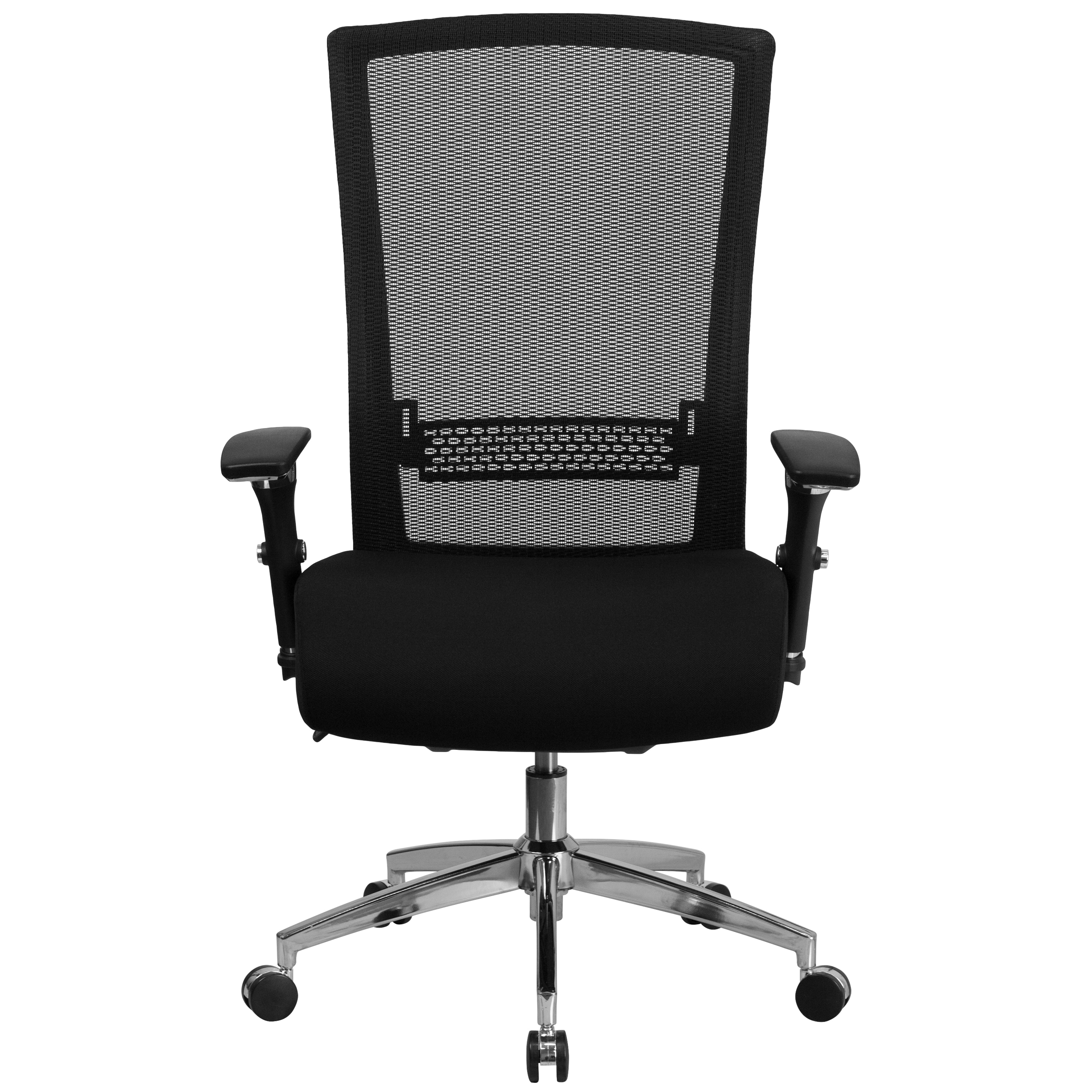Flash Furniture HERCULES Series 24/7 Intensive Use 300 lb. Rated Black Mesh Multifunction Ergonomic Office Chair with Seat Slider