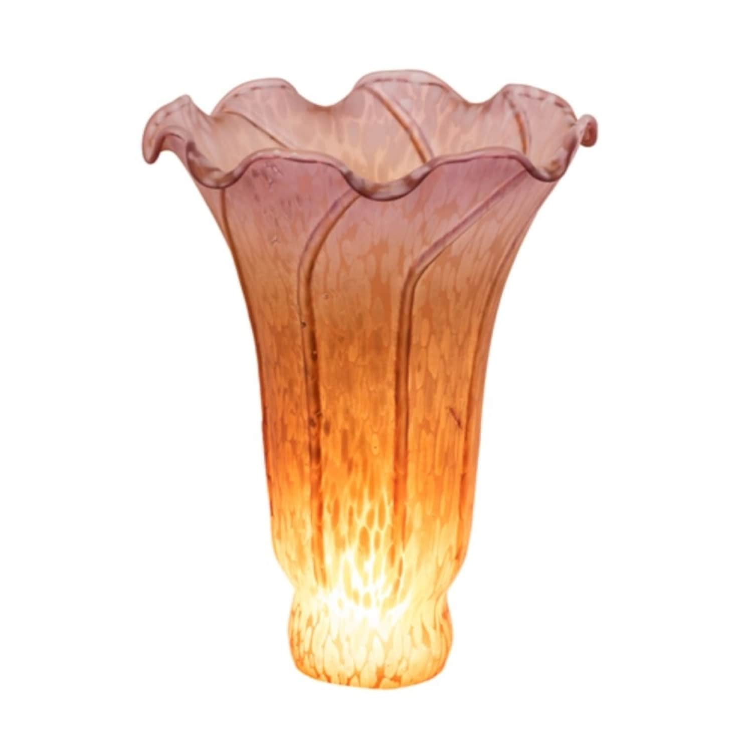 Meyda Tiffany - 10177 - Shade - Amber/Purple Pond Lily - Amber-5pack