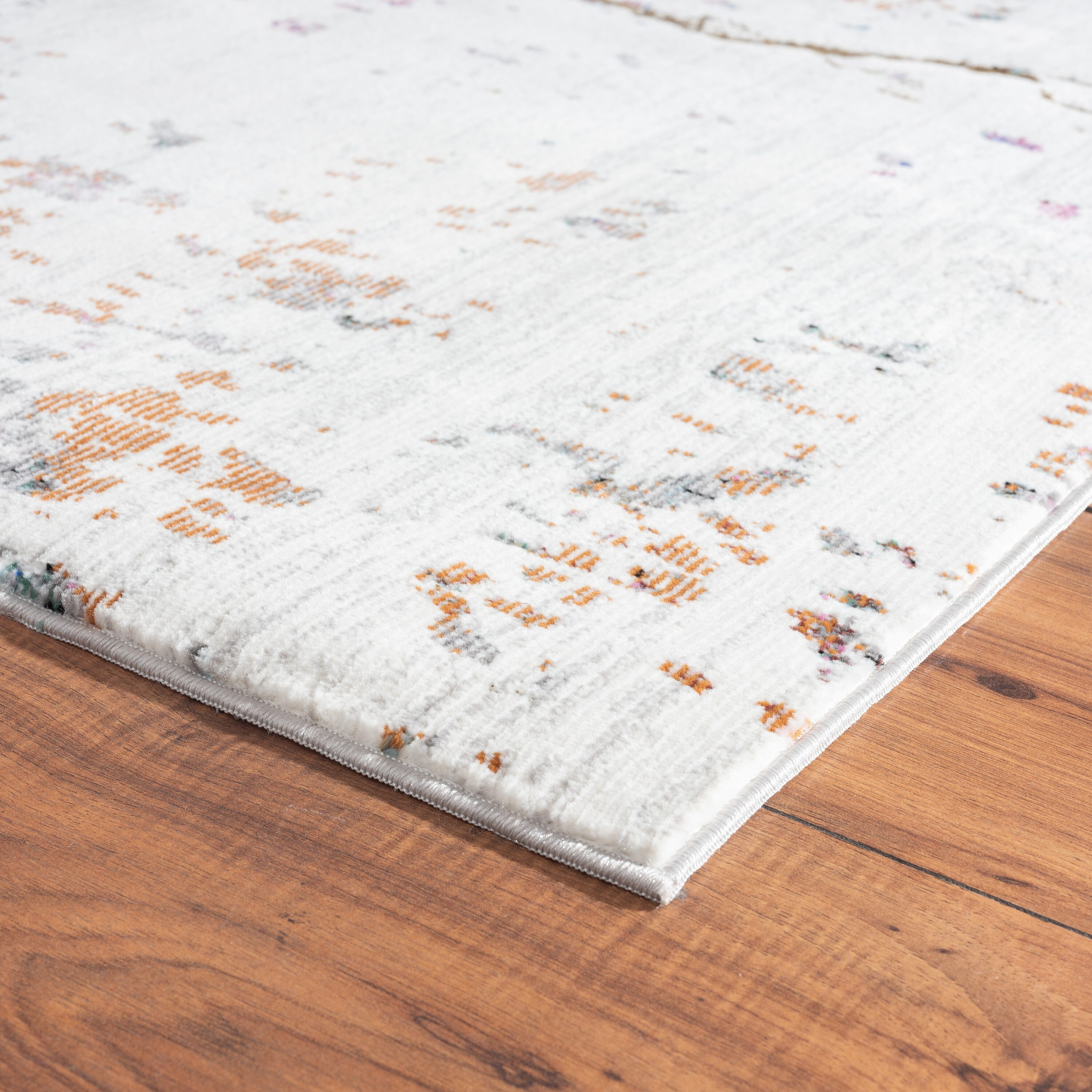 Ox Bay Pulse 5' x 7'6" Ivory/Beige Abstract Performance Indoor Area Rug