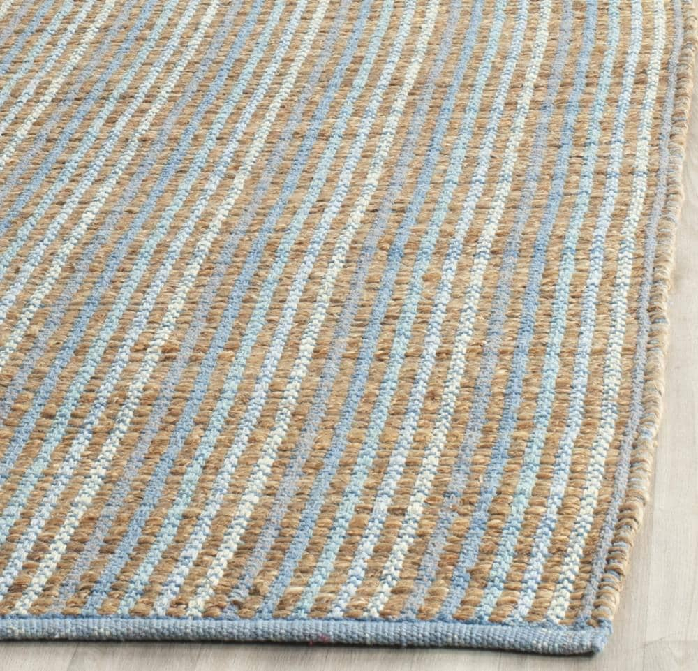 SAFAVIEH Cape Cod Ivana Braided Striped Area Rug, 10' x 14', Grey