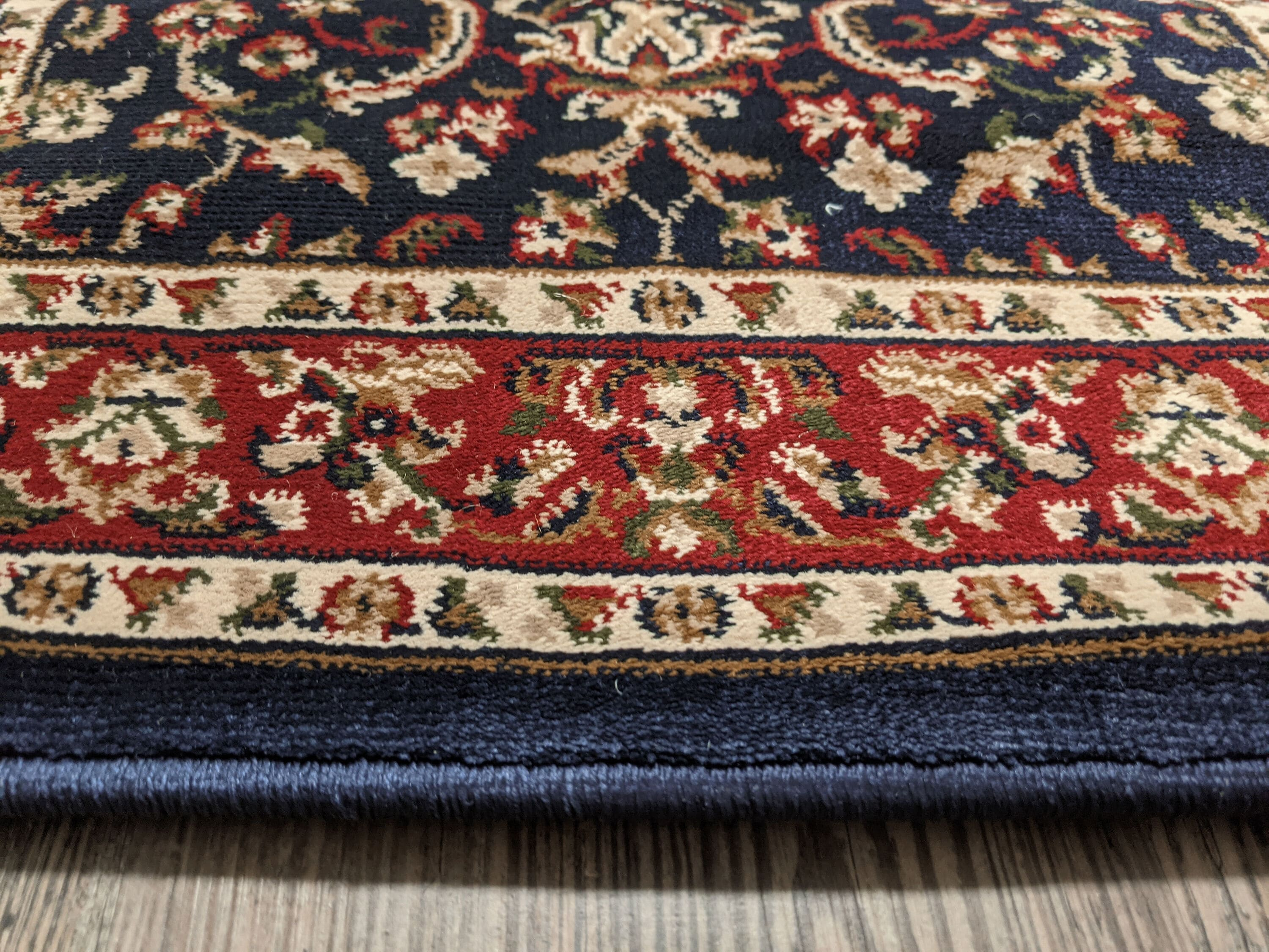 Radici Usa Noble Area Rug 1318 Traditional Navy Bordered Medallion 5' 3" x 5' 3" Round