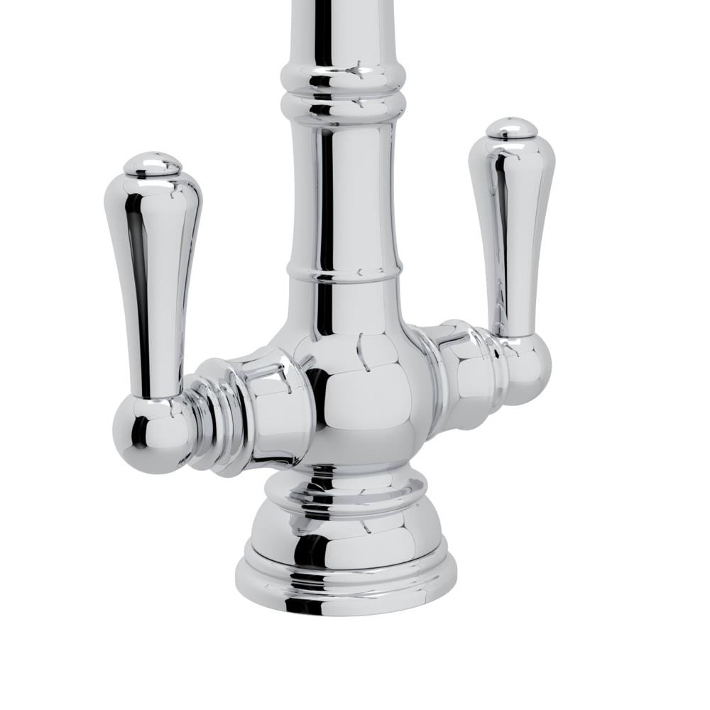 Rohl Perrin and Rowe Polished Chrome Double Handle Deck-mount Kitchen Faucet