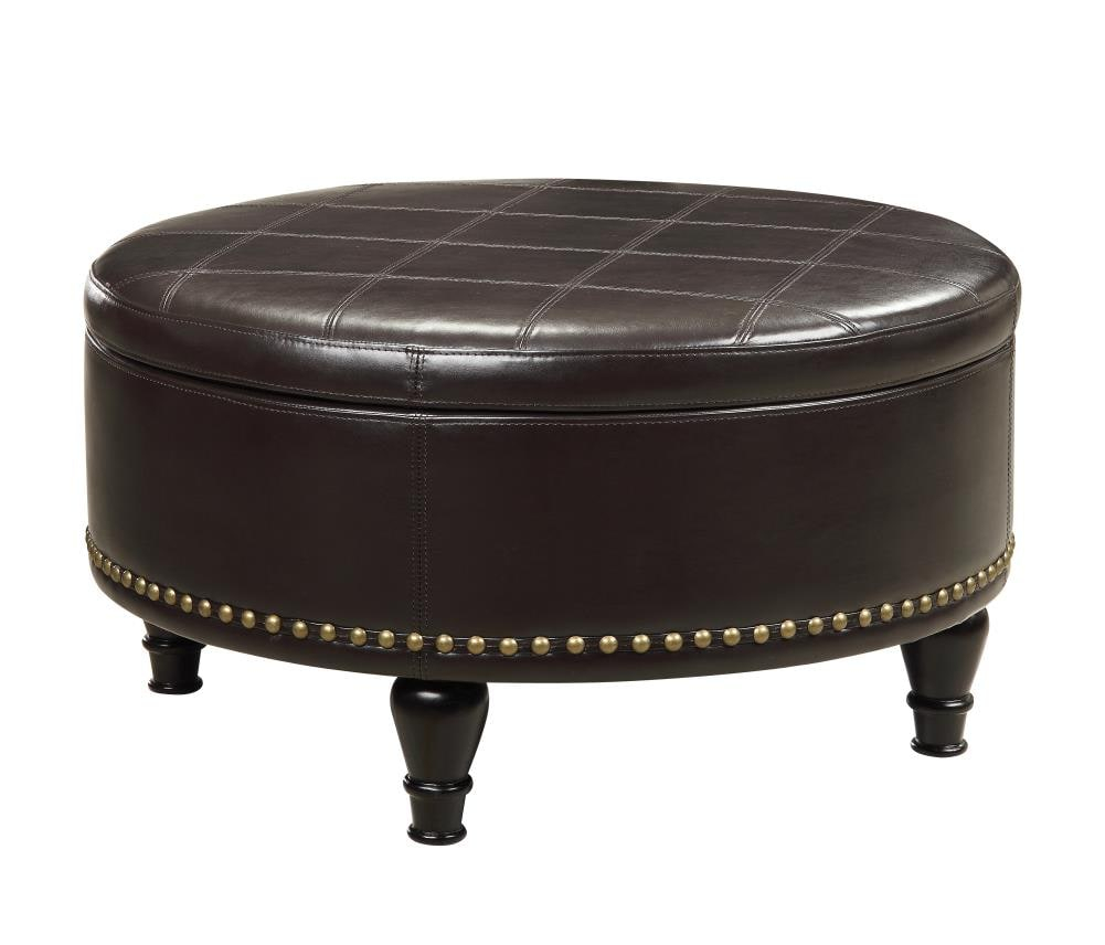 INSPIRED by Bassett Augusta Storage Ottoman-Color:Espresso