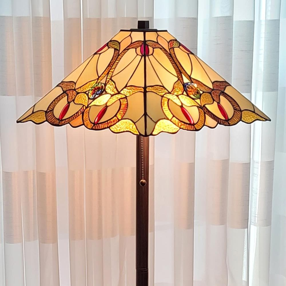Amora Lighting  Tiffany Style Mission Floor Lamp