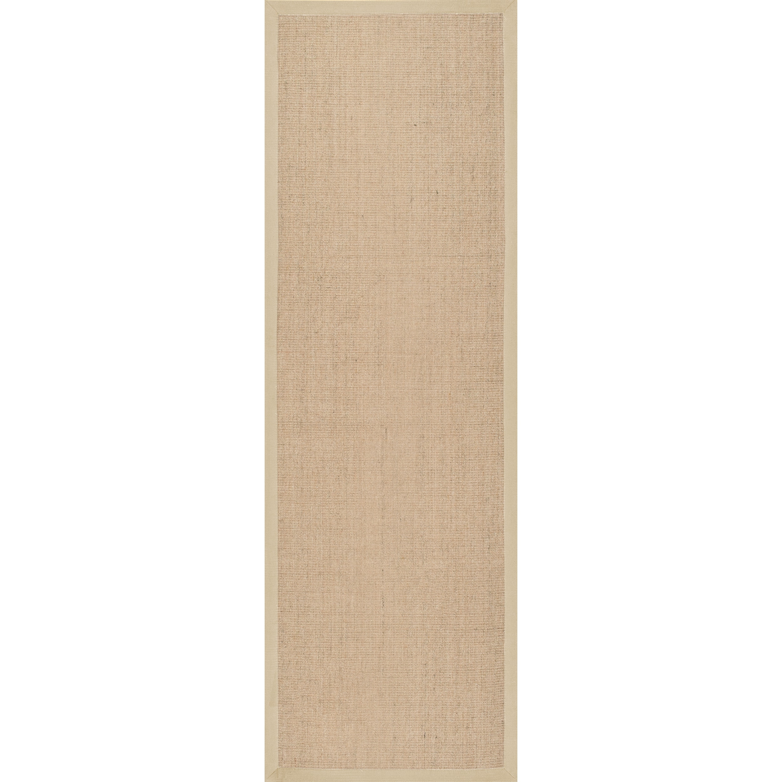 Beige Flat Woven Handmade Sisal Border Rug 2' 6" x 8'