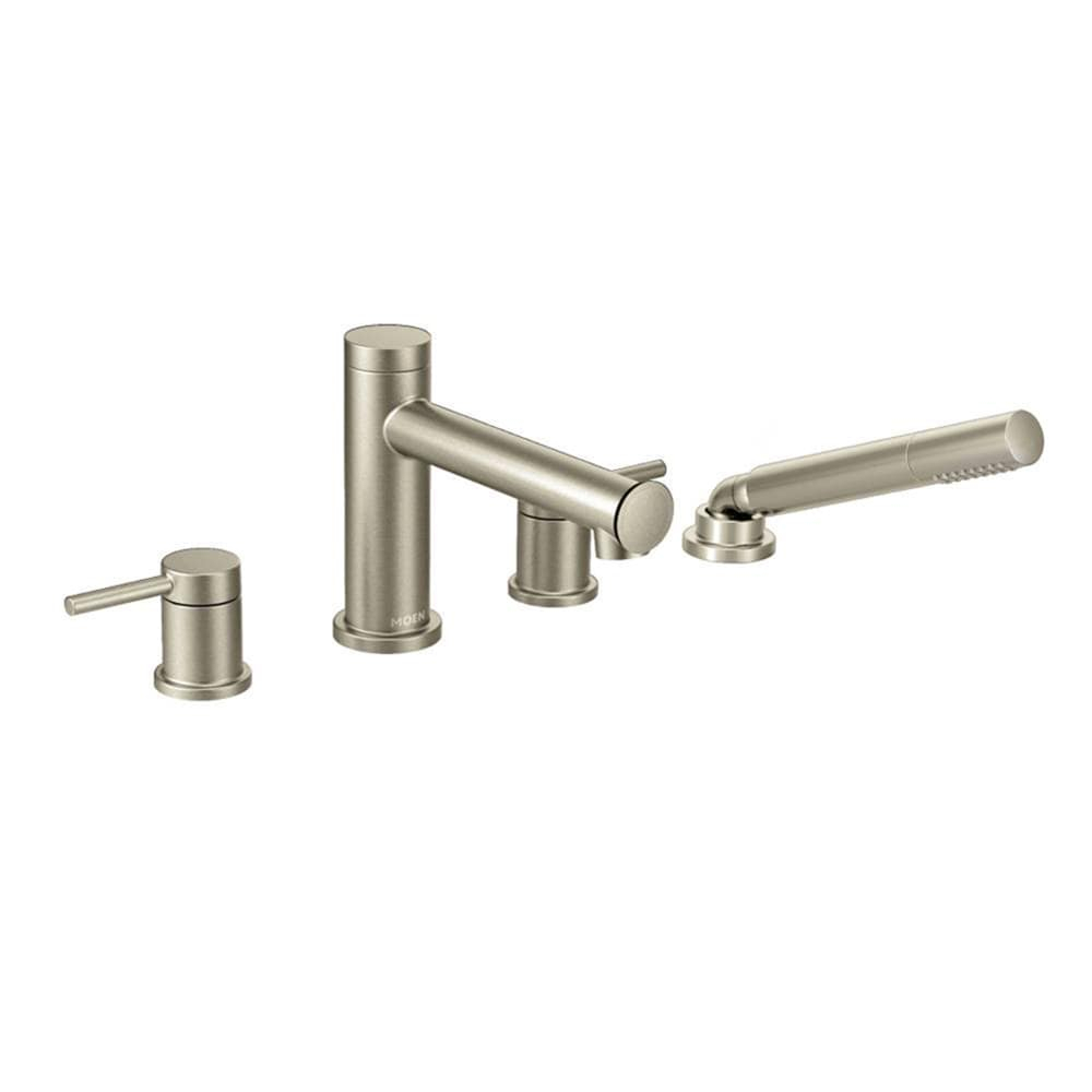 Align Double Handle Deck Mounted Roman Tub Faucet Trim with Diverter and Handshower