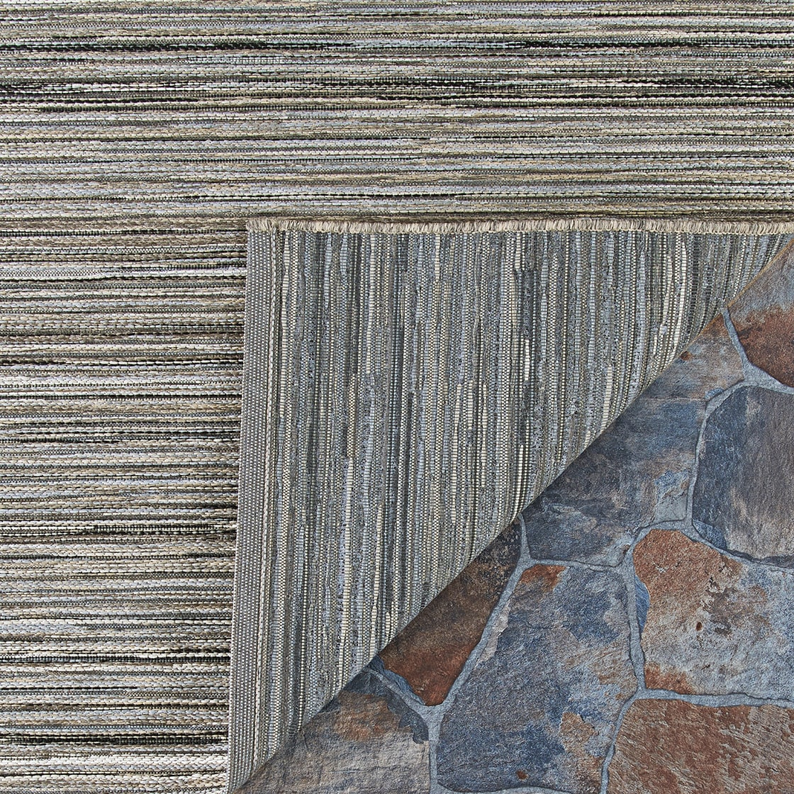 Couristan Cape Hinsdale Indoor / Outdoor Area Rug, Light Brown-Silver, 2' x 3'7"
