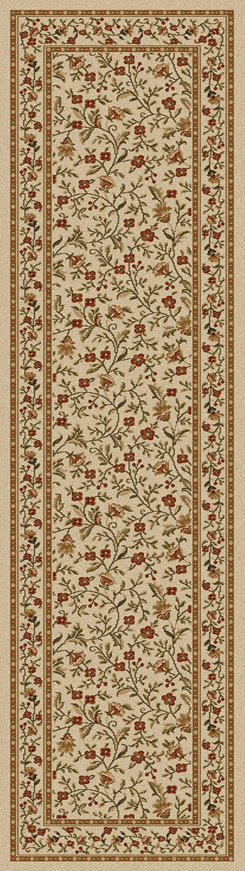 Radici Usa Como Area Rug 1593 Ivory/Brick Italian Bordered 2' 2" x 7' 7" Rectangle
