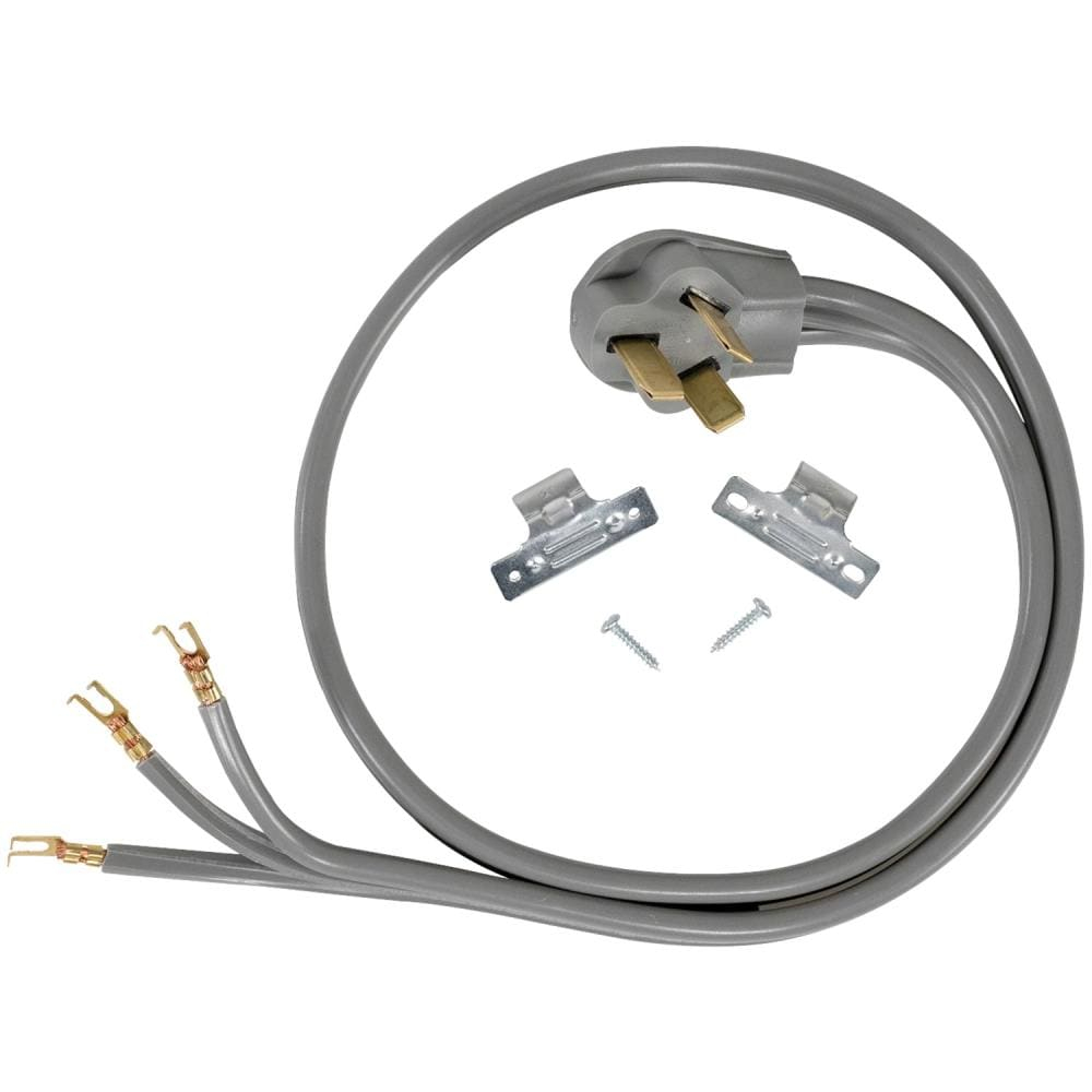 Certified Appliance Accessories 40-Amp Appliance Power Cord, 3 Prong Range Cord, 3 Wires with Open-End Connectors, 6 Feet, Copper Wire