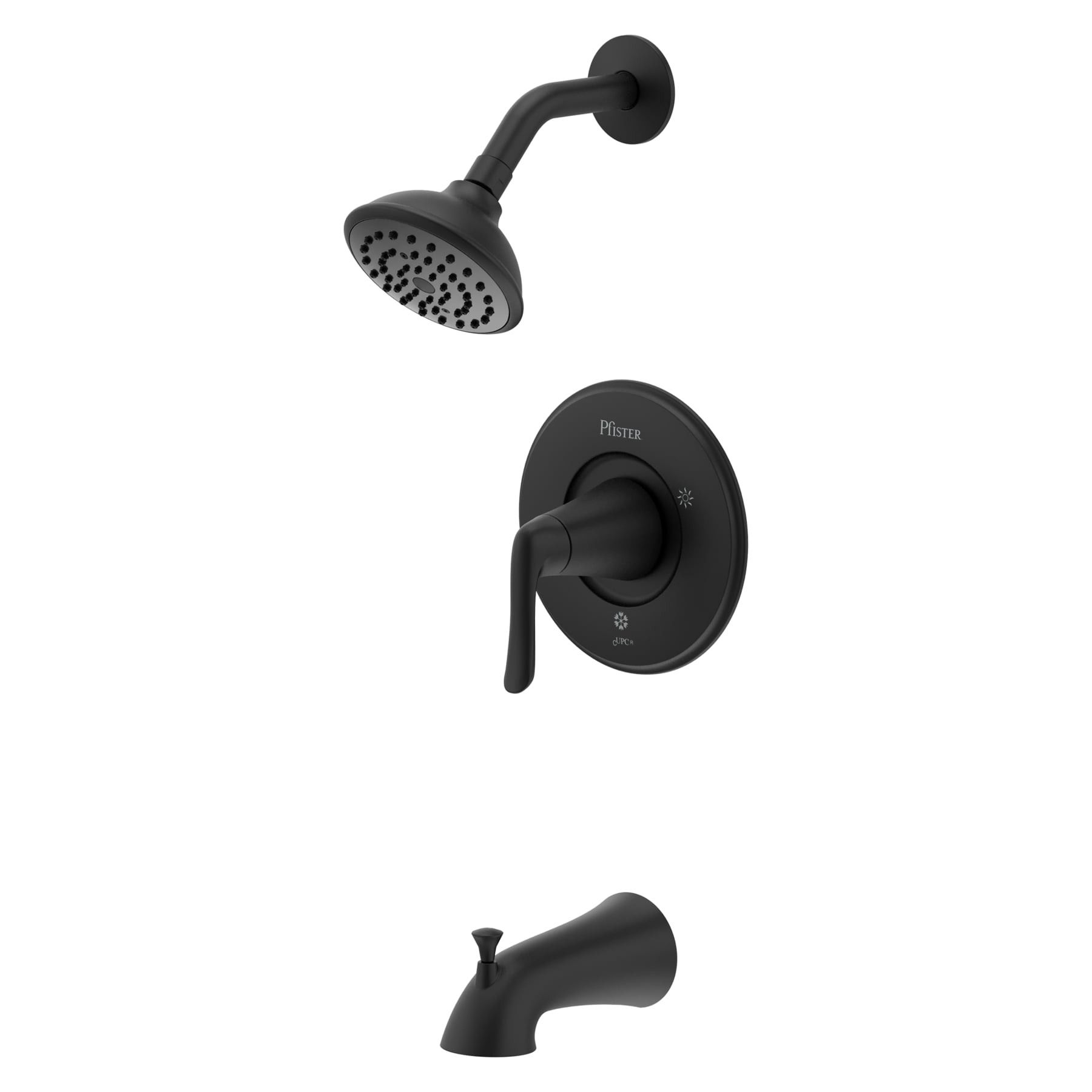 Pfister Willa Tub & Shower Trim Kit, Valve and Cartridge Included, 1-Handle, Spot Defense Matte Black Finish, 8P8WS2MALSSDB