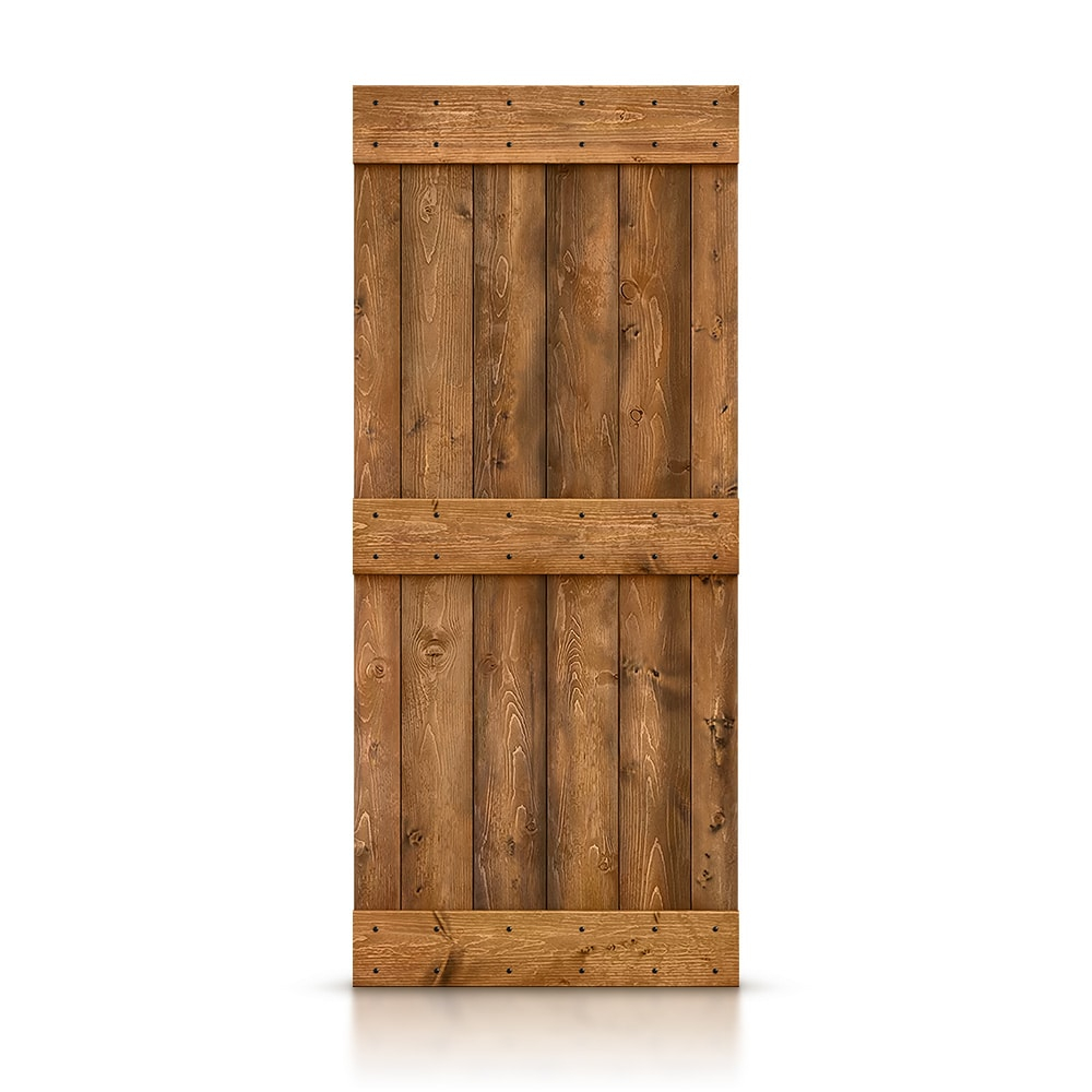 Calhome 84'' Solid Wood Paneled Painted without Installation Hardware Kit Barn Door