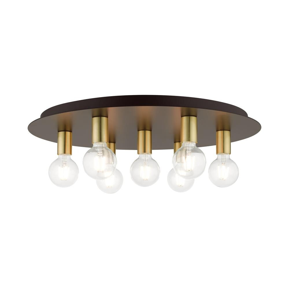 Livex Lighting Hillview 7 - Light Flush Mount in  Bronze