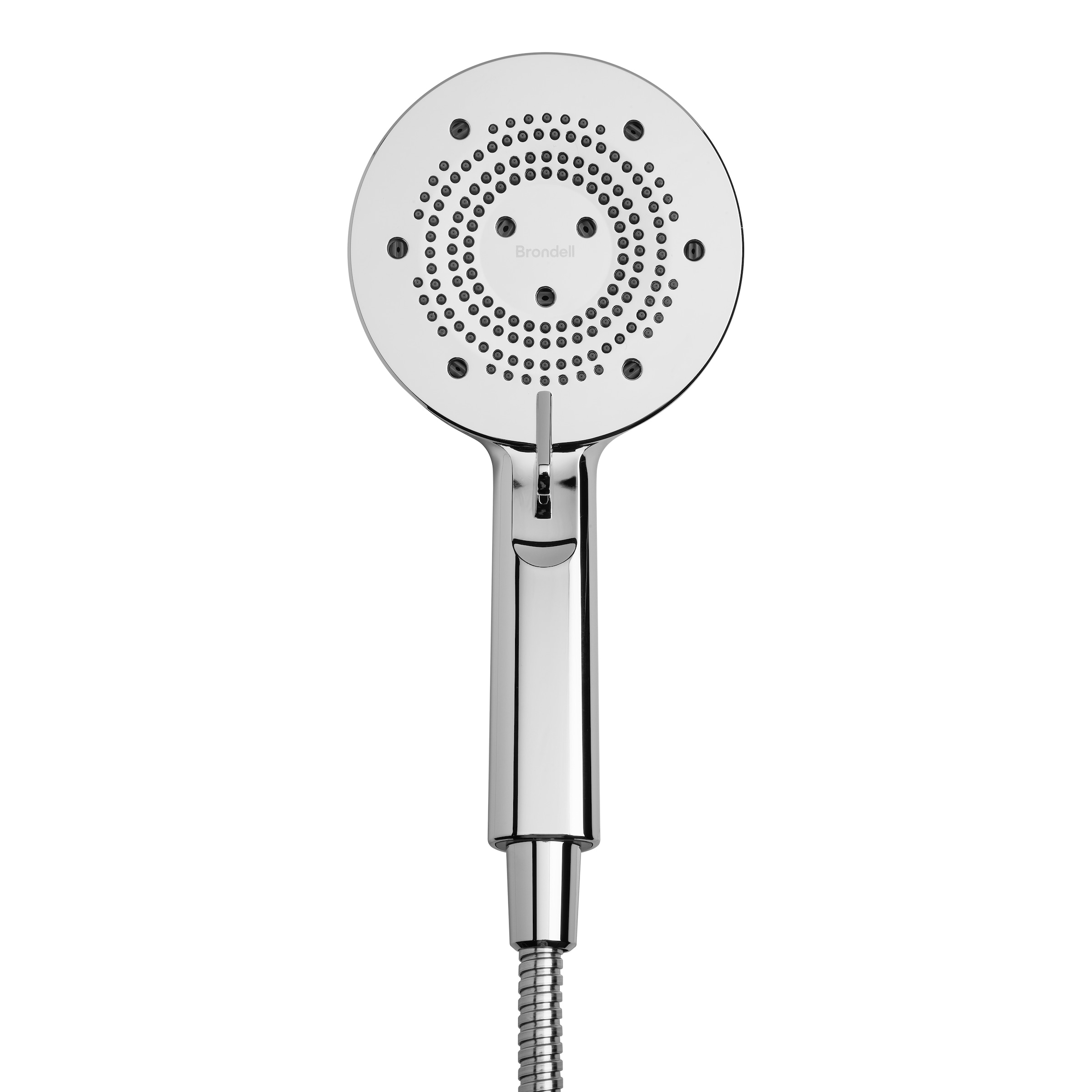 Brondell Nebia Yuba HaloNetic Double Dock Magnetic Handheld Shower Head, 60" Stainless Steel Hose, 5-Setting, Chrome