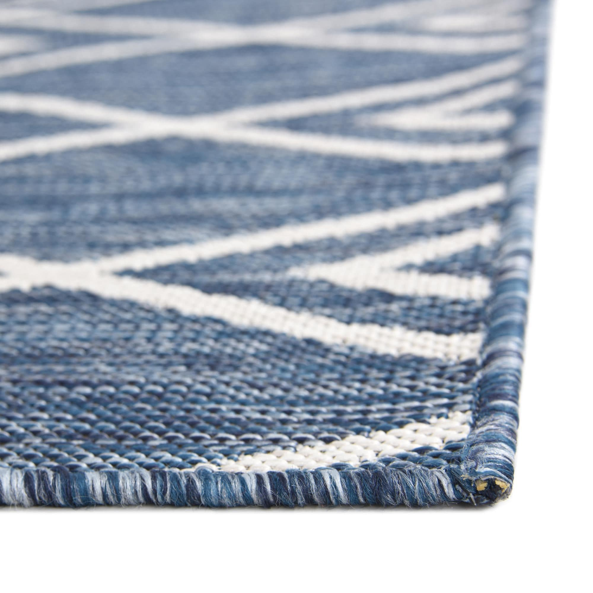 Jill Zarin Outdoor Collection Area Rug - Turks and Caicos (5' 3" x 8' Rectangle Blue/Ivory)