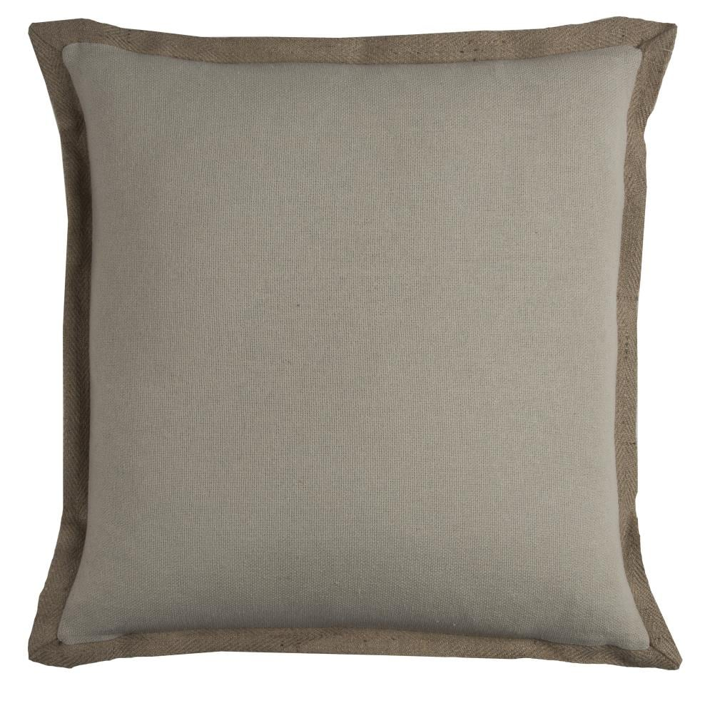Rizzy Home Decorative Poly Filled Throw Pillow Solid 22"X22" Khaki