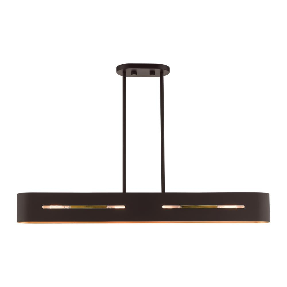 Livex Lighting Rave 4 - Light Chandelier in  Bronze/Antique Brass