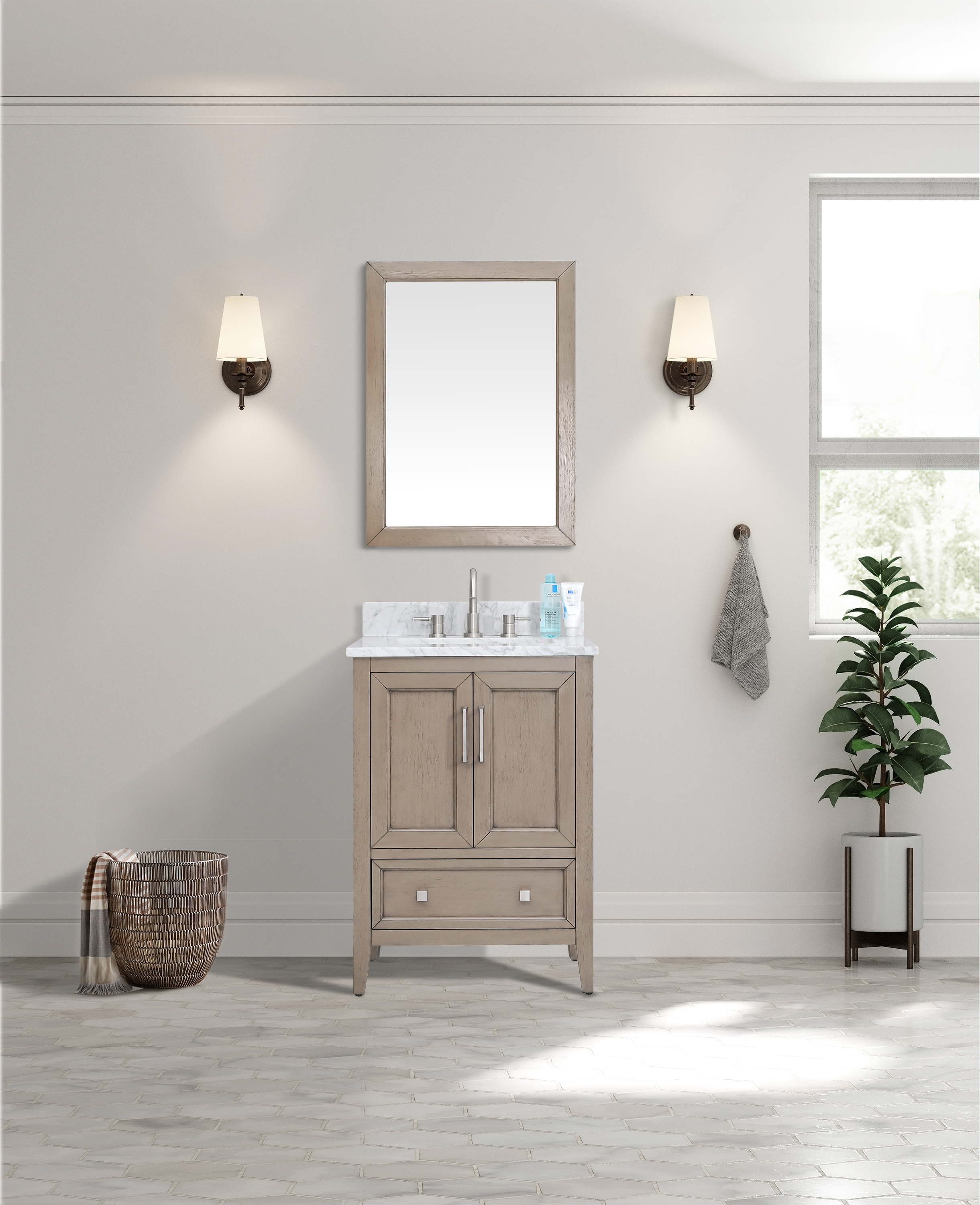 Avanity Everette-Vs25-Wd-C Everette 24" Single Basin Vanity Set - MultiColor