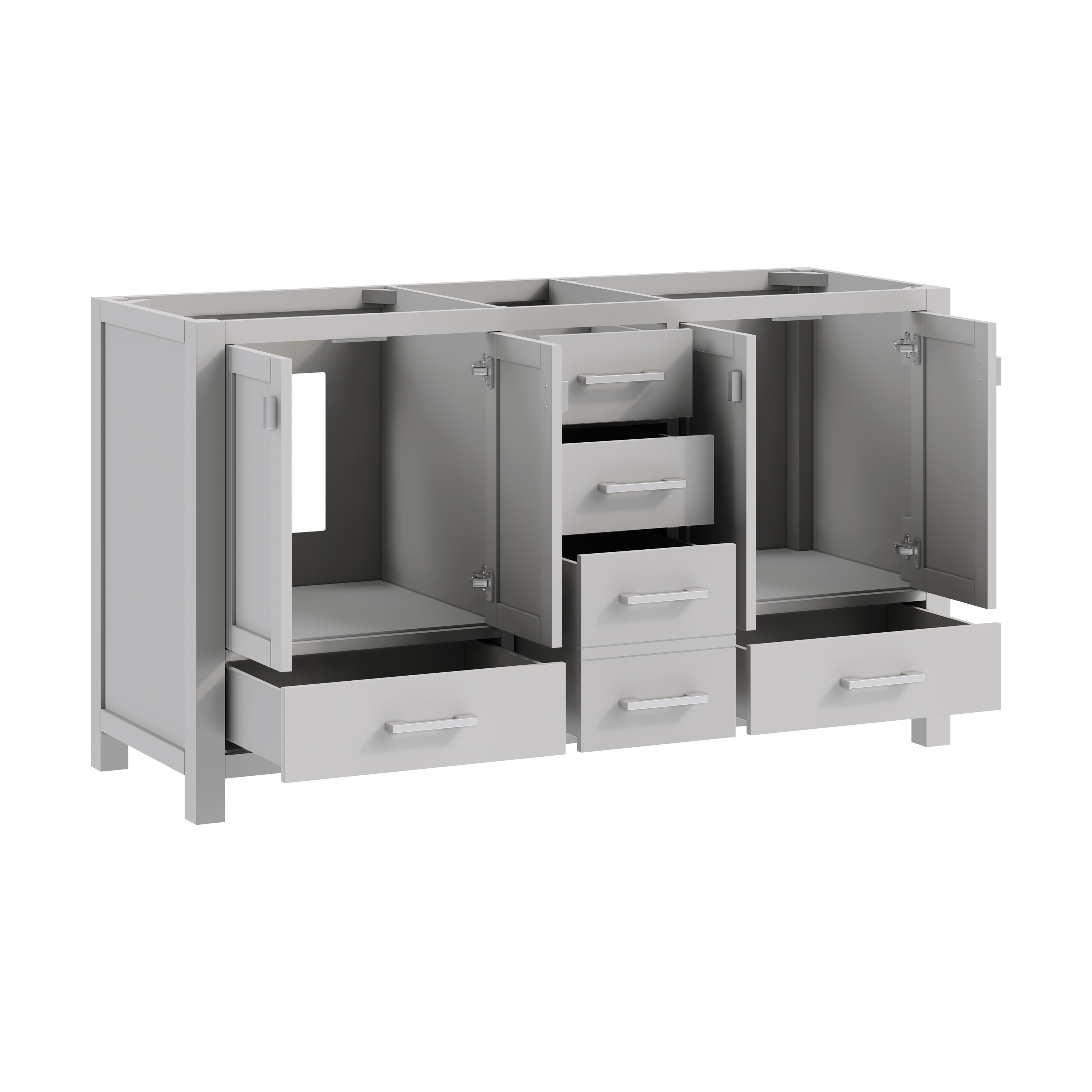Avanity Modero-V60 Modero 60" Double Free Standing Wood Vanity Cabinet Only - Grey