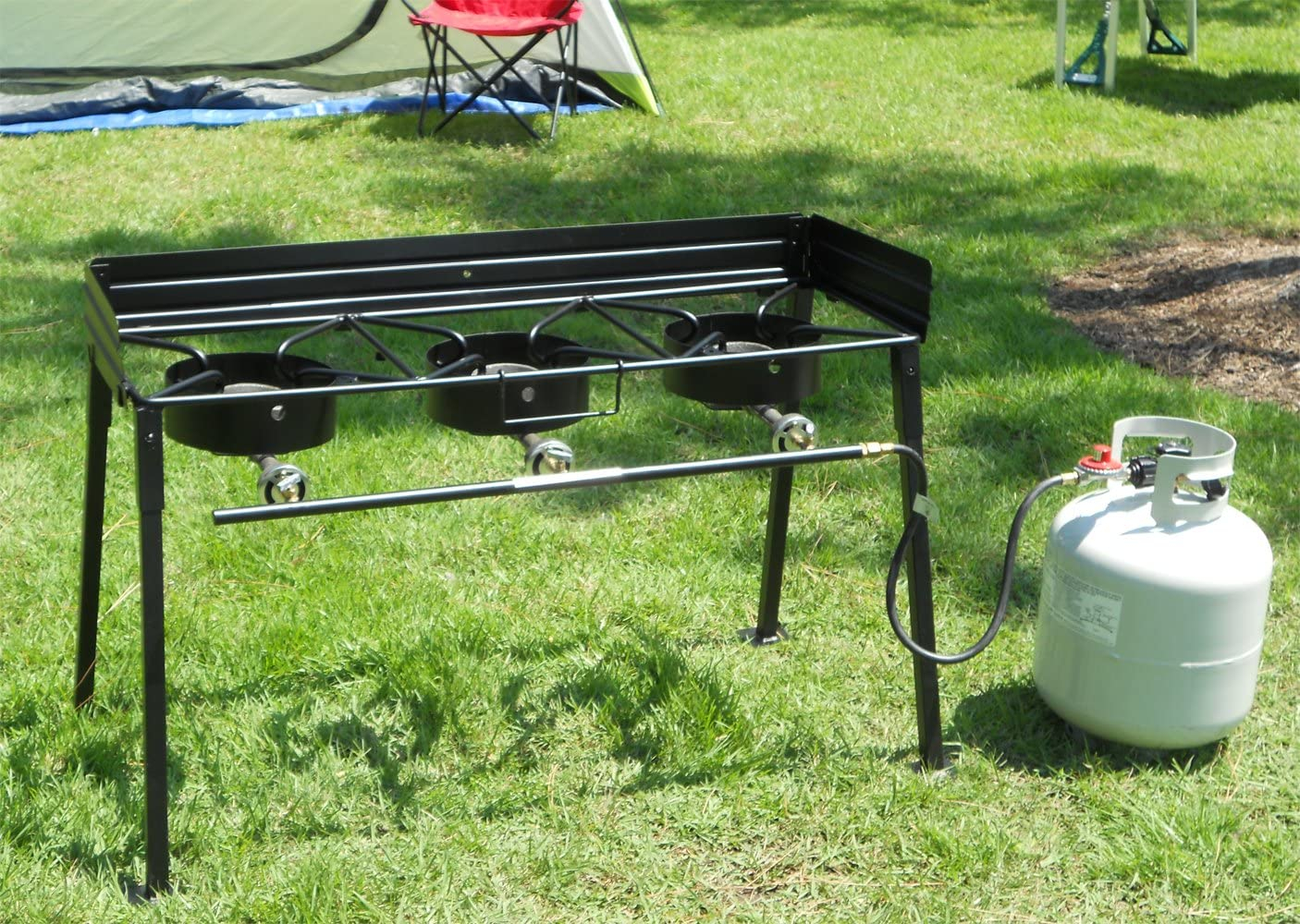 King Kooker King Kooker Tall Rectangular Outdoor Three Burner Outdoor Camp Stove Package