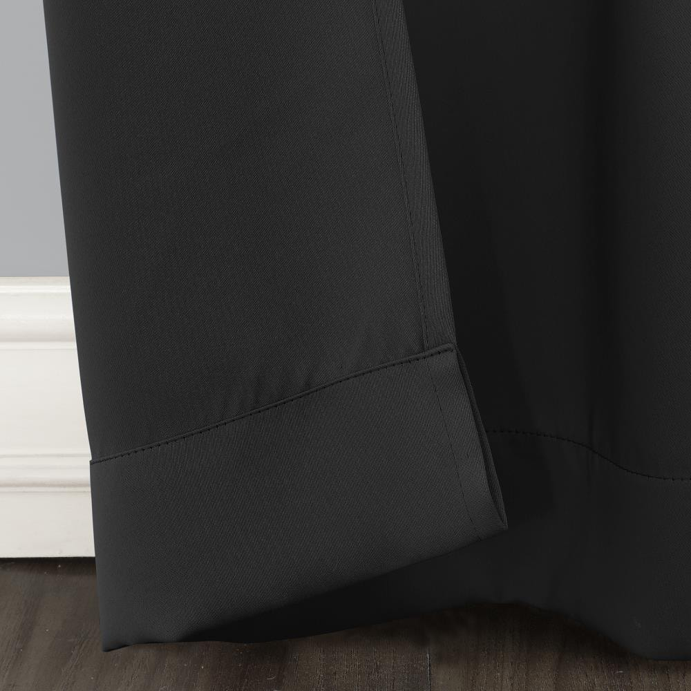 Sun Zero Nolan Energy Efficient Blackout Grommet Curtain Panel, 40"X108", Black