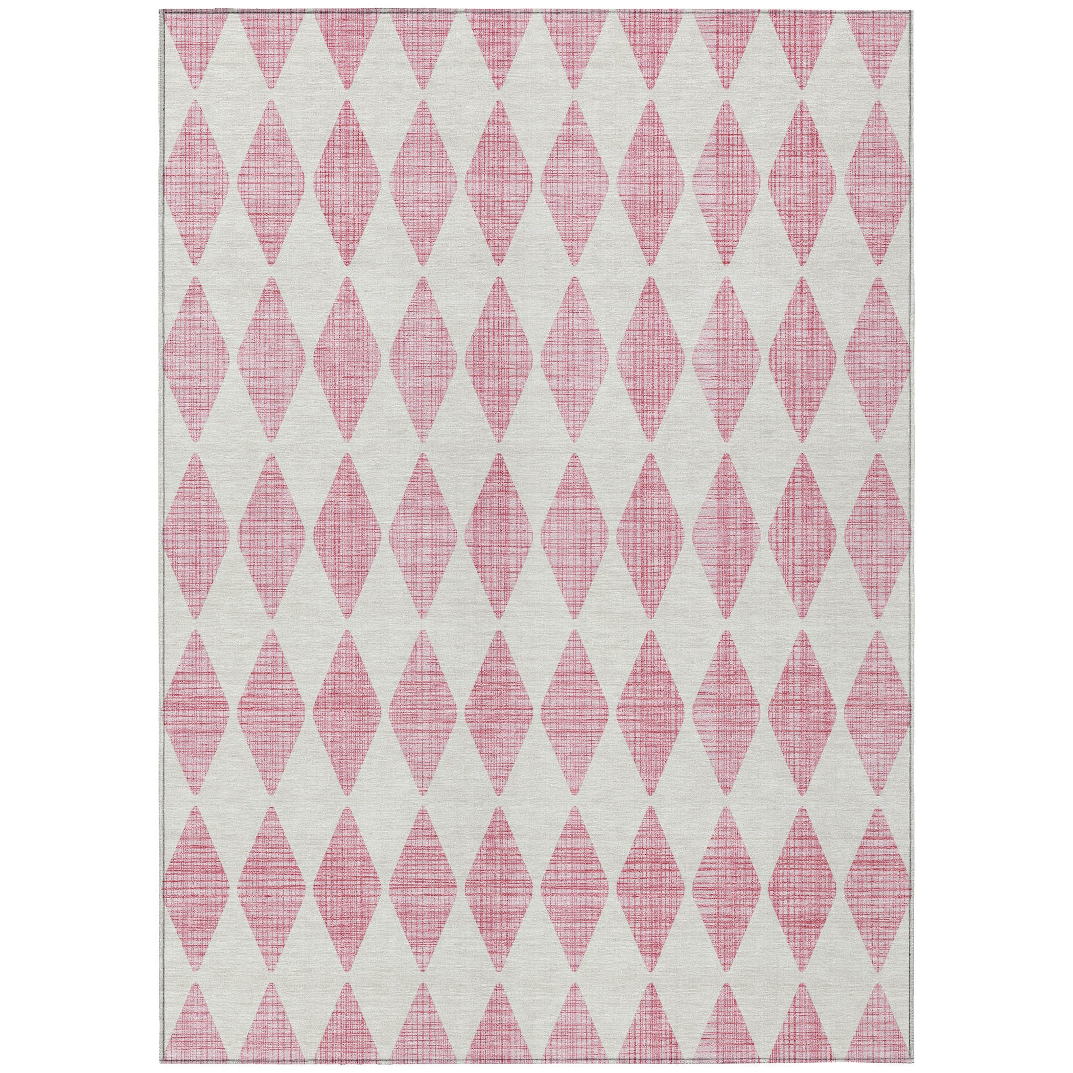 Addison Rugs Machine Washable Indoor/ Outdoor Chantille Diamonds Rug Pink - 8' x 10'