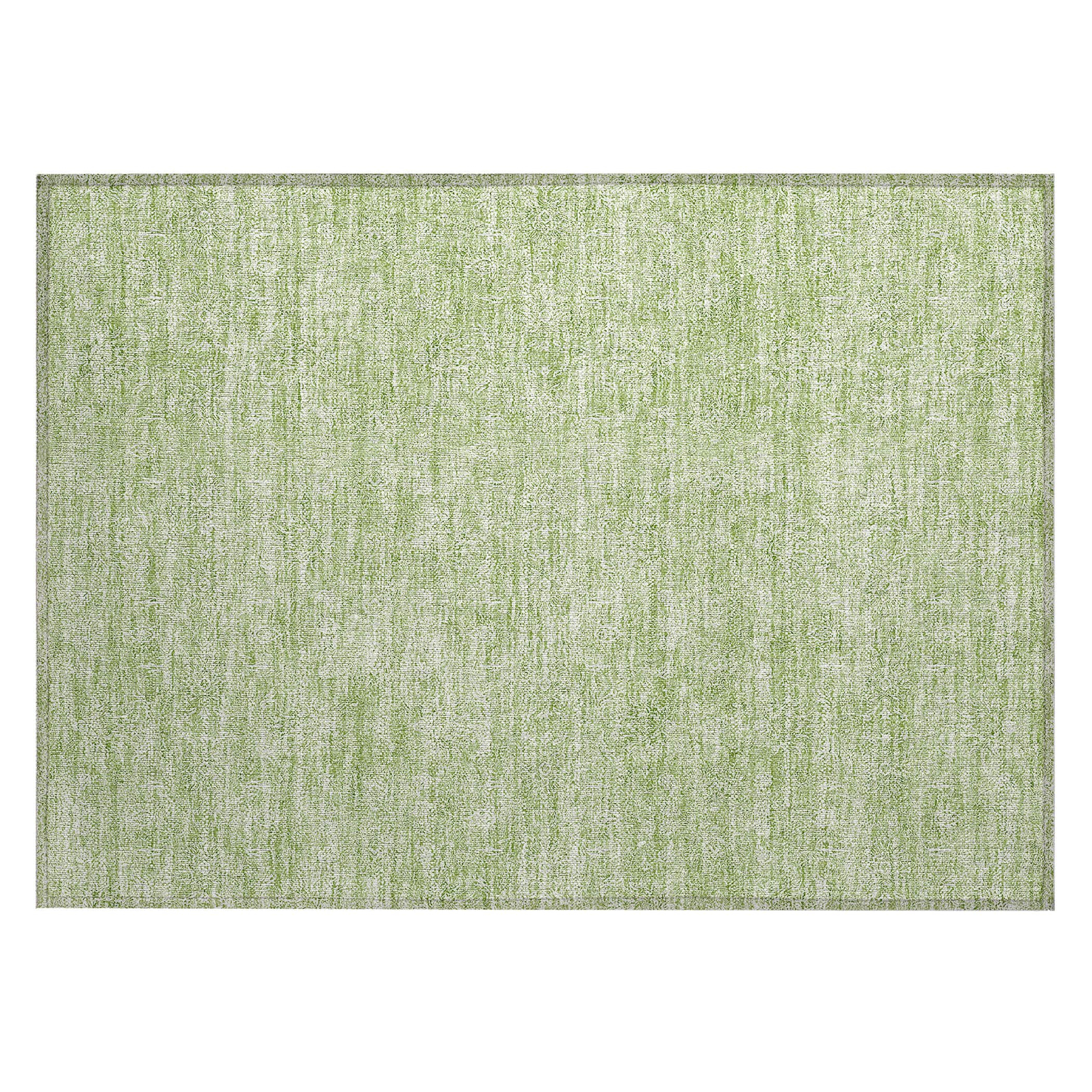 Aloe Green Synthetic Flat Woven Indoor Outdoor Rug