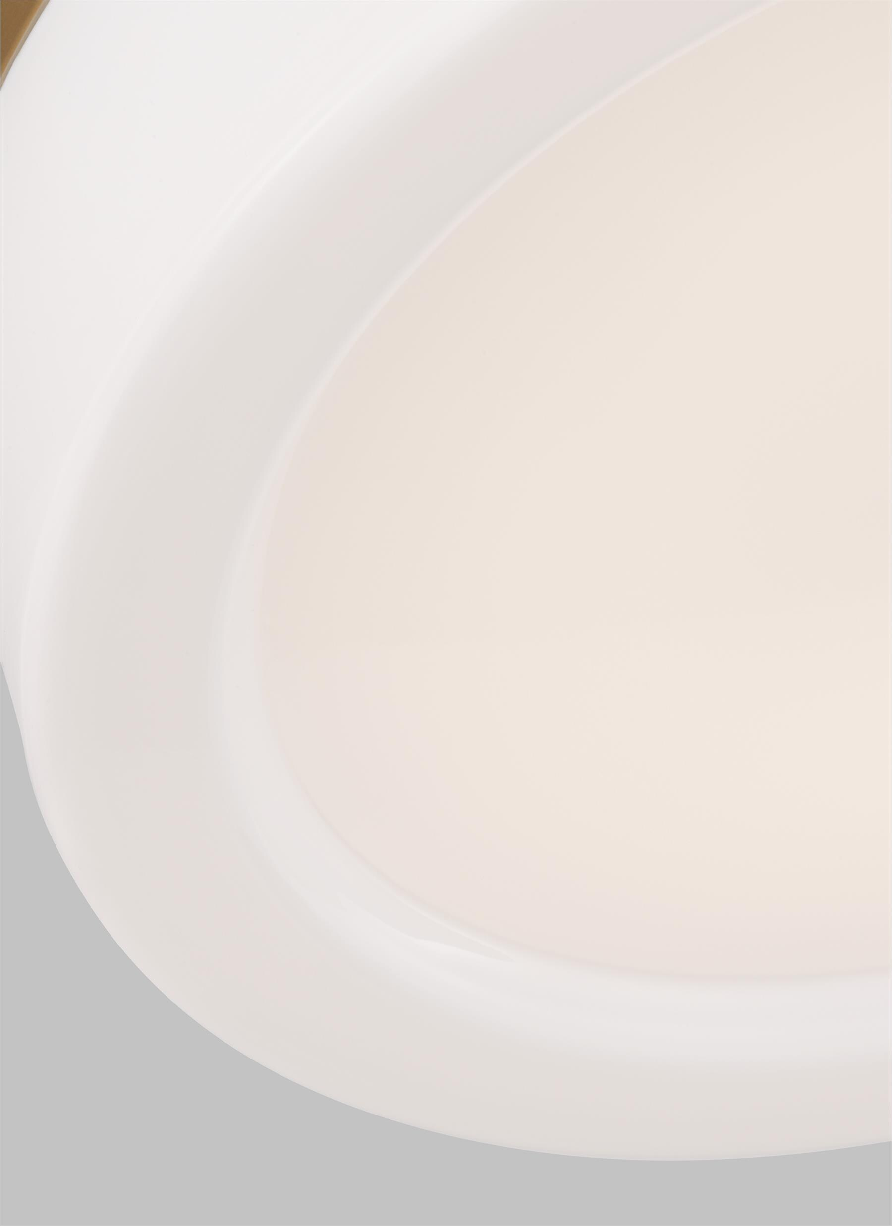 Rhett Modern Satin Brass LED Flush Mount with Etched Glass