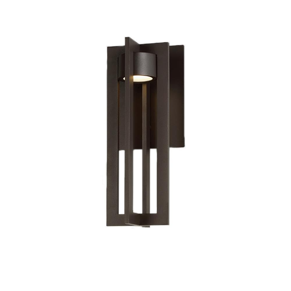WAC Lighting Chamber 16" 1-Light Aluminum Indoor/Outdoor Wall Light in Bronze