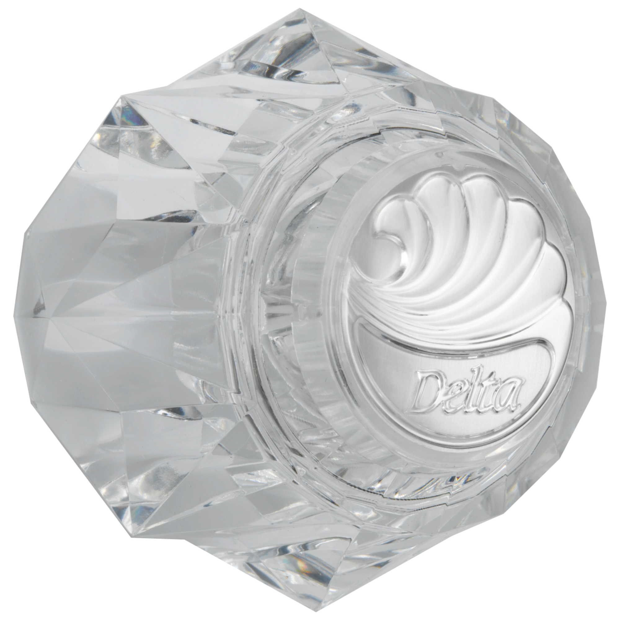 Single Clear Knob Handle Kit with Button and Screw