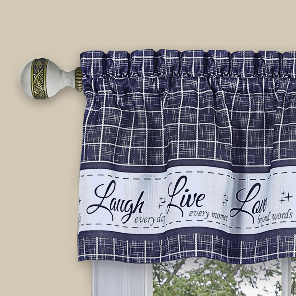 Achim Live, Love, Laugh Window Curtain Tier Pair and Valance Set