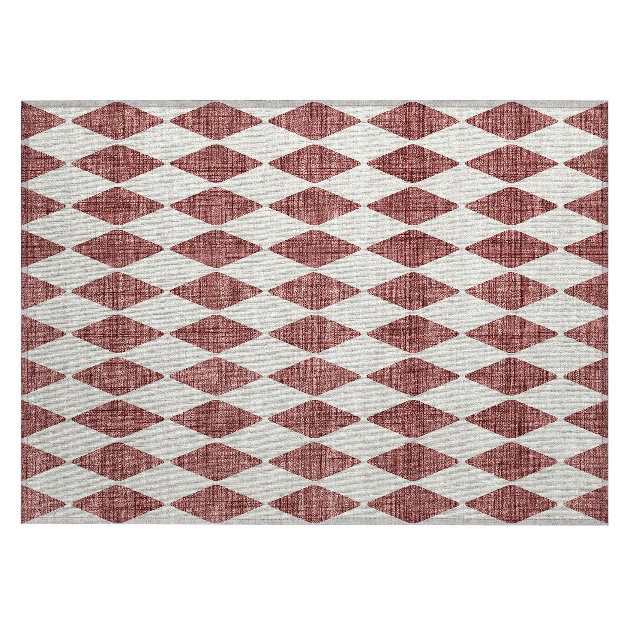 Addison Rugs Chantille ACN578 Burgundy 1'8" x 2'6" Indoor Outdoor Area Rug, Easy Clean, Machine Washable, Non Shedding, Bedroom, Living Room, Dining Room, Kitchen, Patio Rug