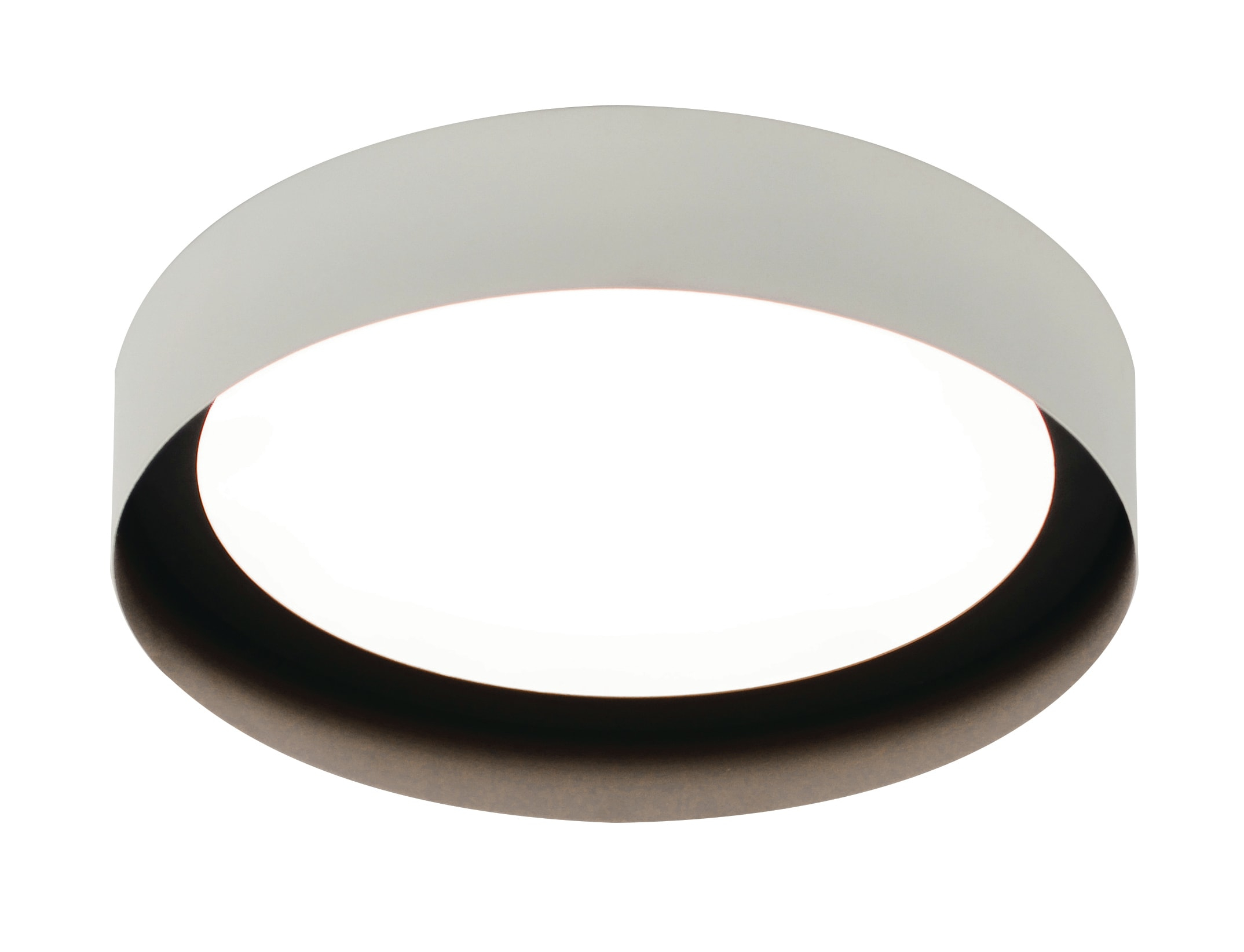 AFX Reveal 12-inch White and Black LED Flush Mount, White Acrylic Shade 120V