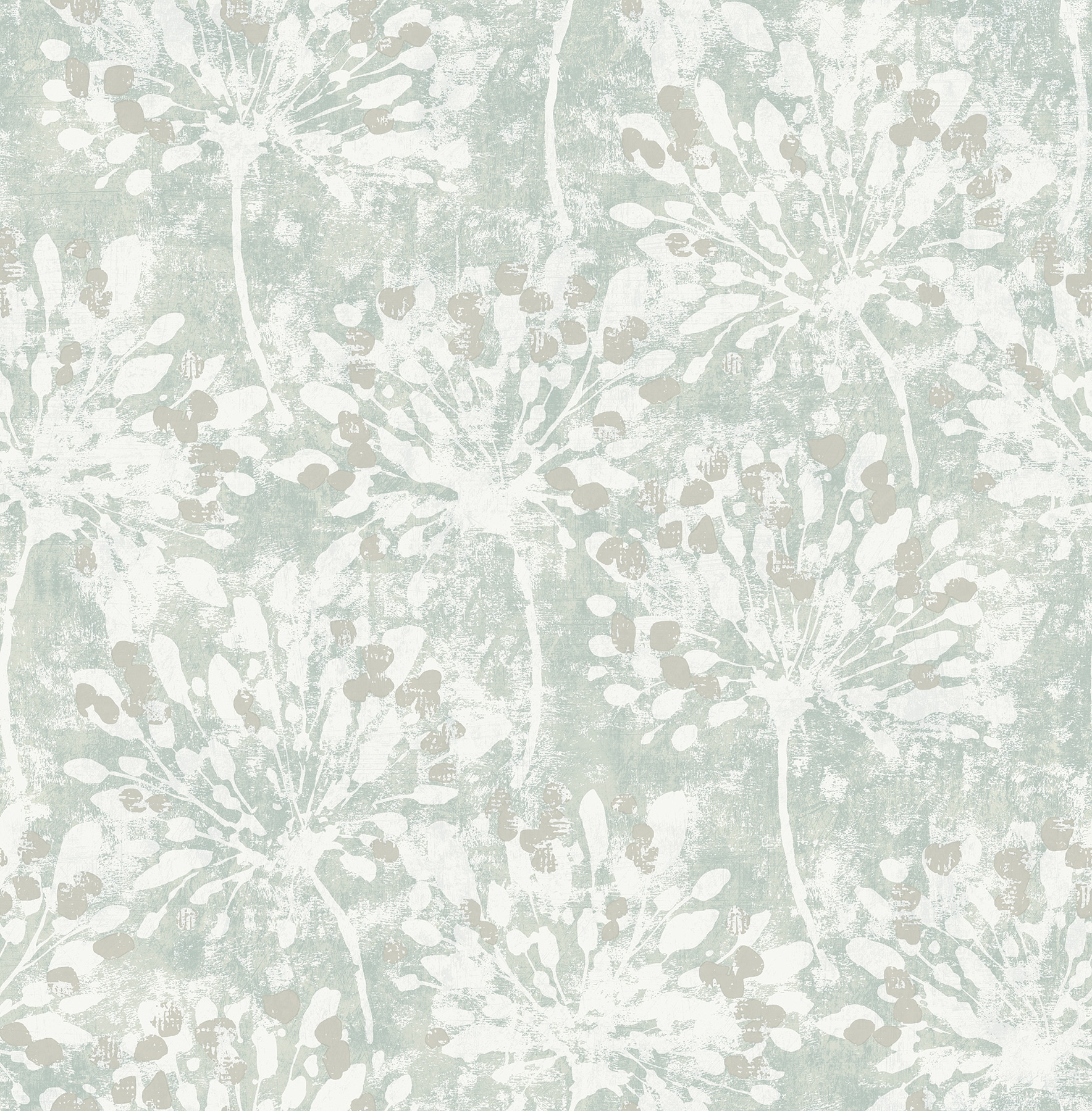 Advantage Dori Light Green Painterly Floral Wallpaper