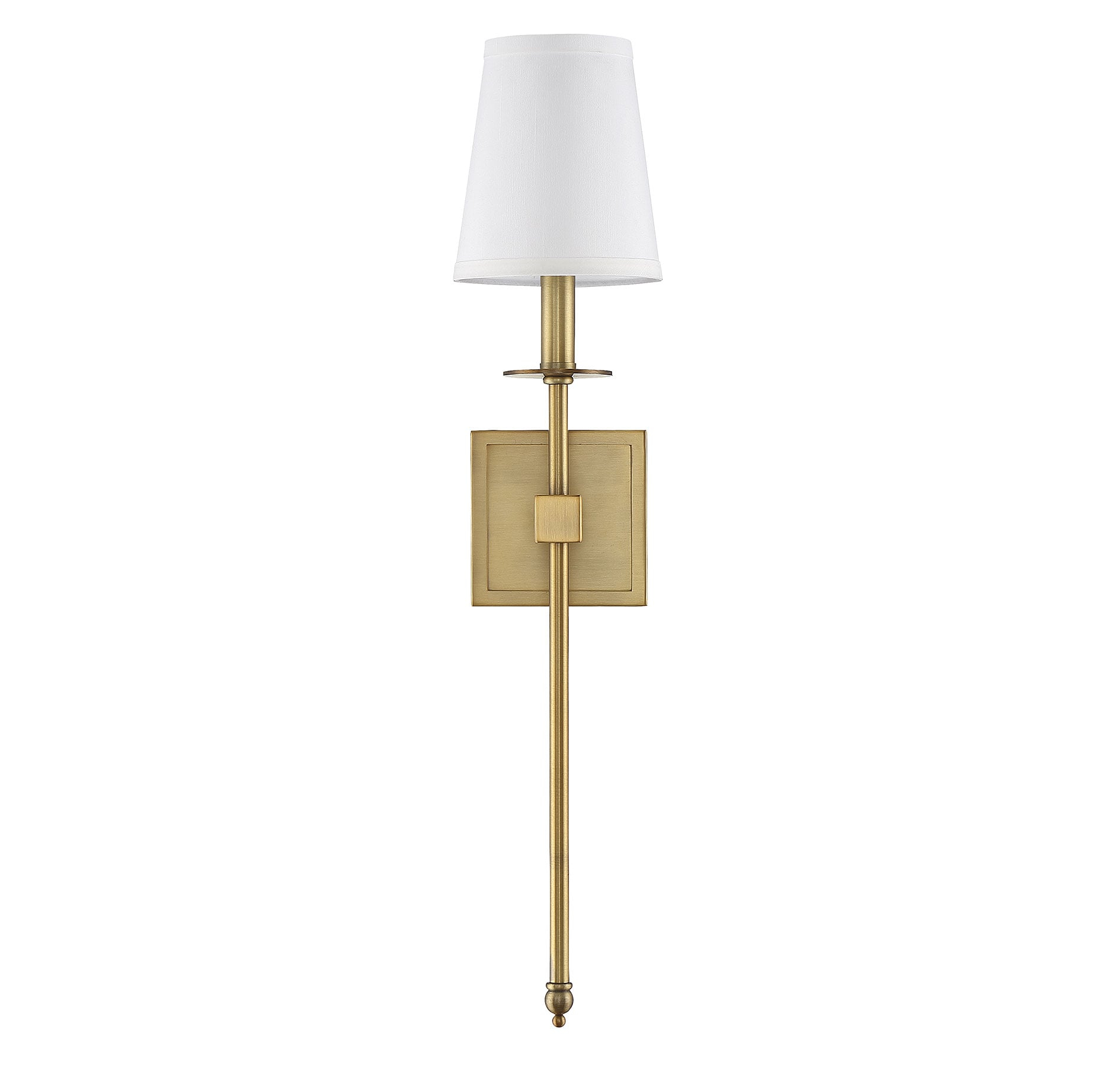 Monroe Transitional 1-Light Dimmable Sconce in Warm Brass