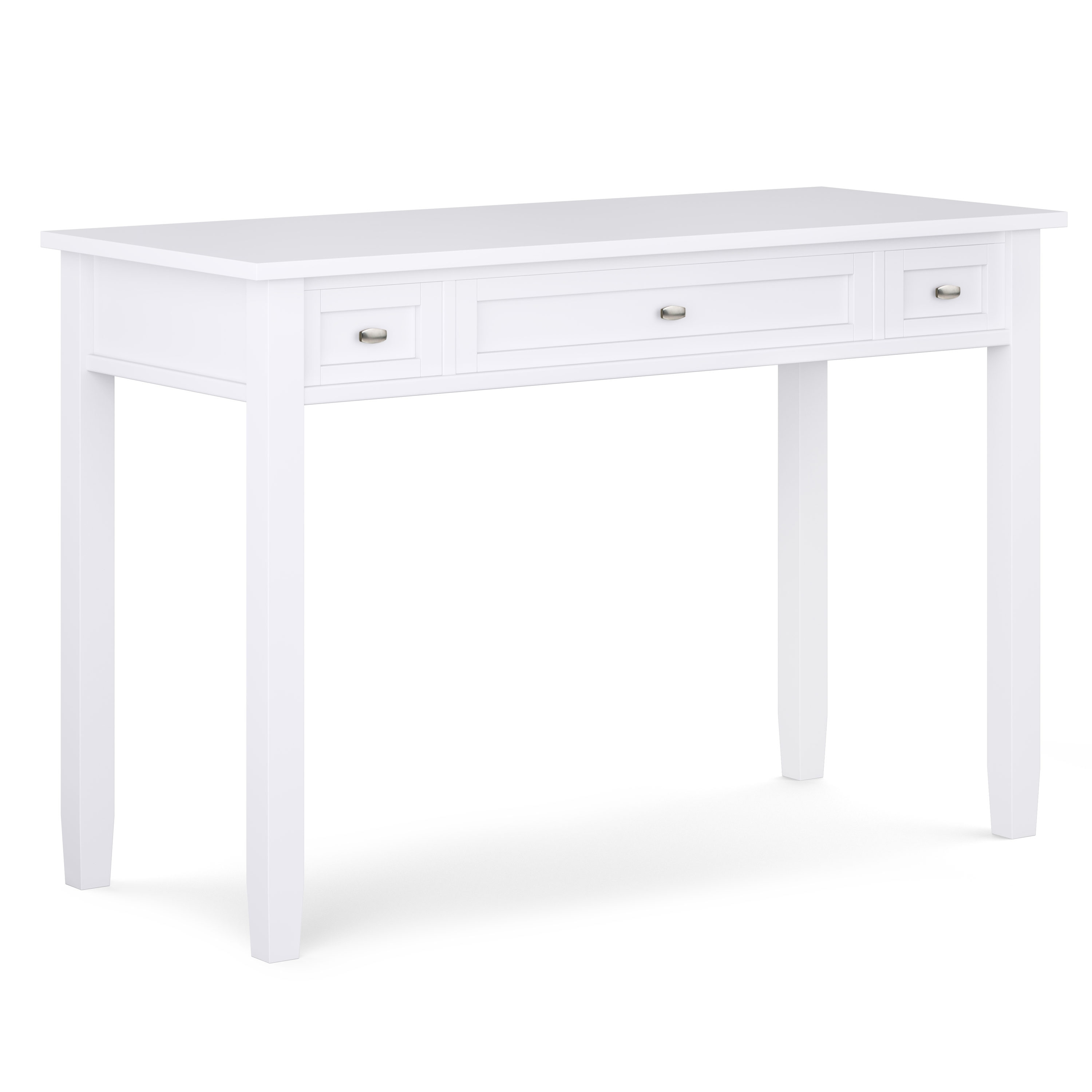 Simpli Home Warm Shaker 48" Solid Wood Writing Desk in White