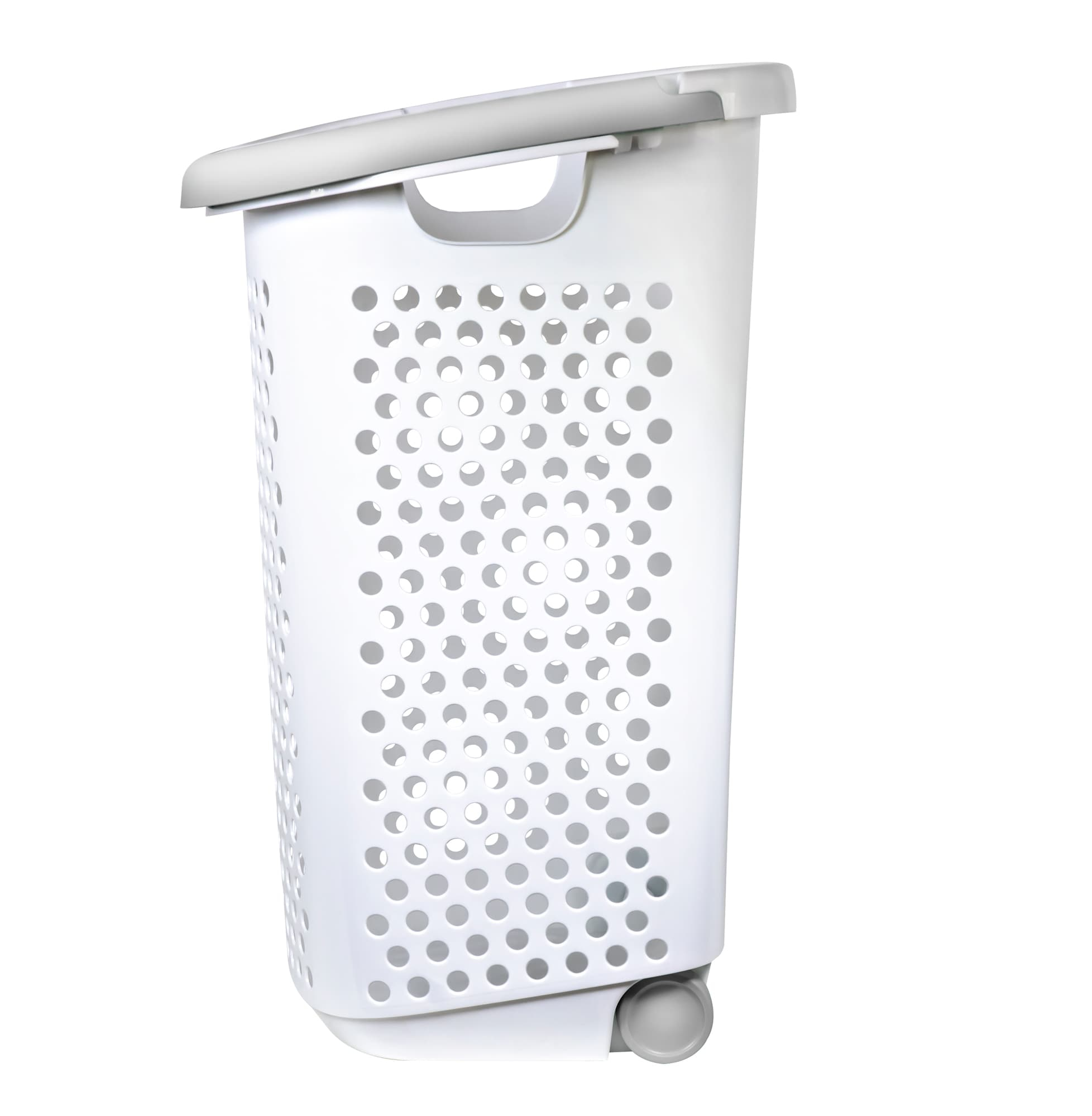 Style Selections 2-Bushel White Plastic Laundry Hamper