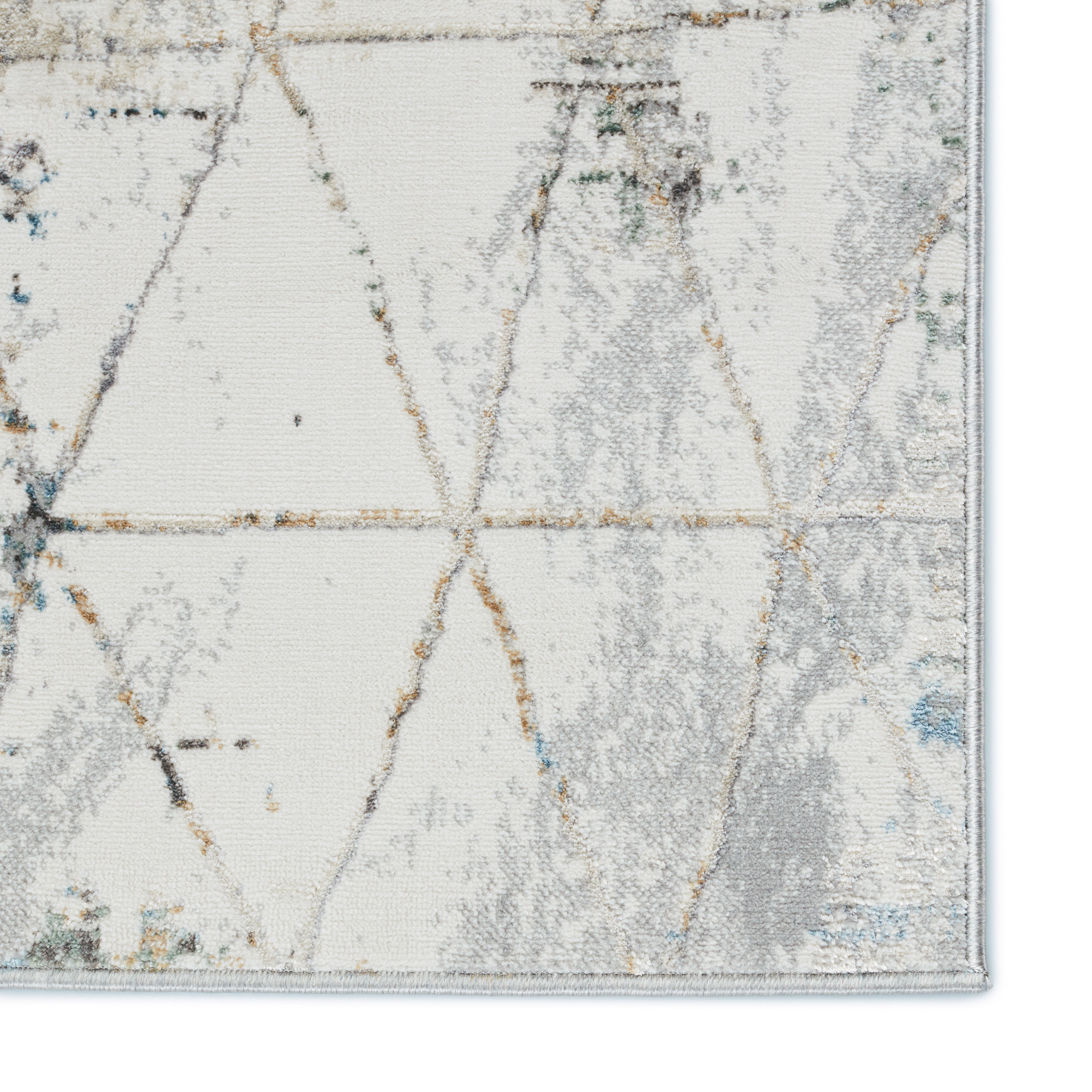 Jaipur Living Melo 6 x 9 (ft) Loomed Polyester Gray/Light Blue Rectangular Indoor Trellis Global Area rug